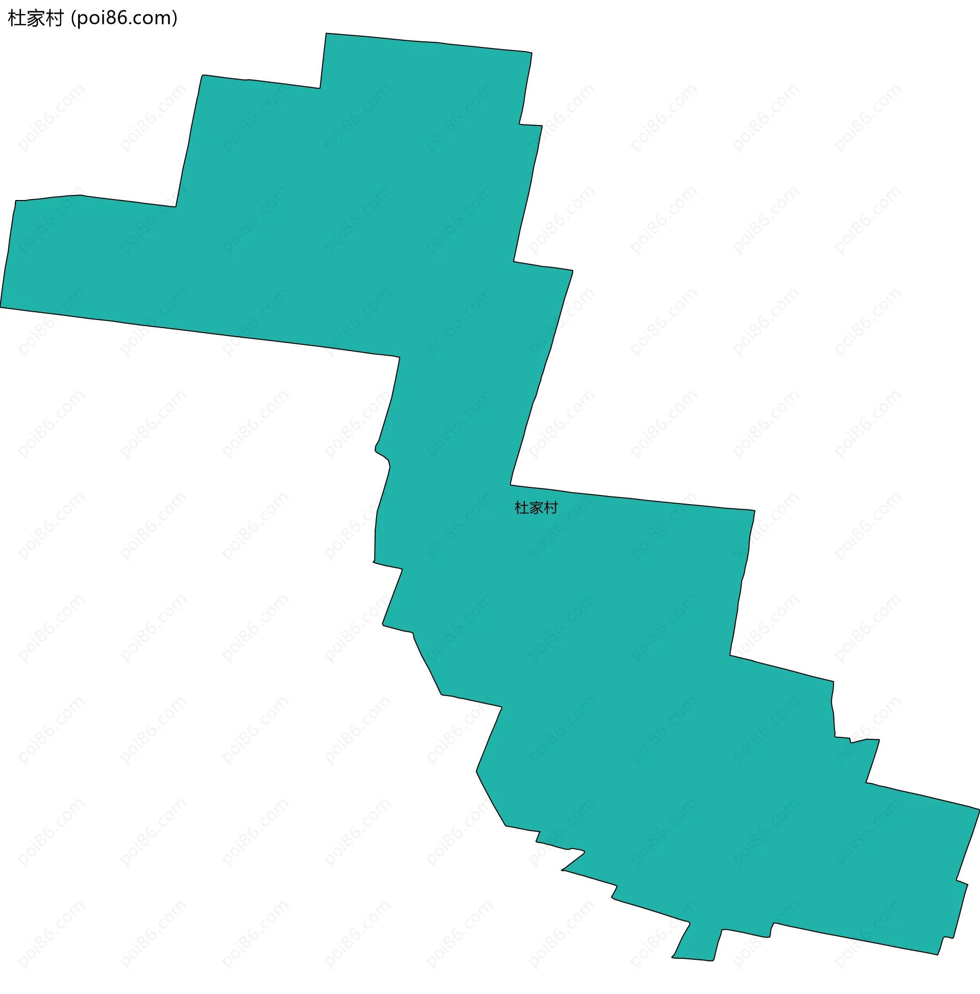 杜家村边界地图