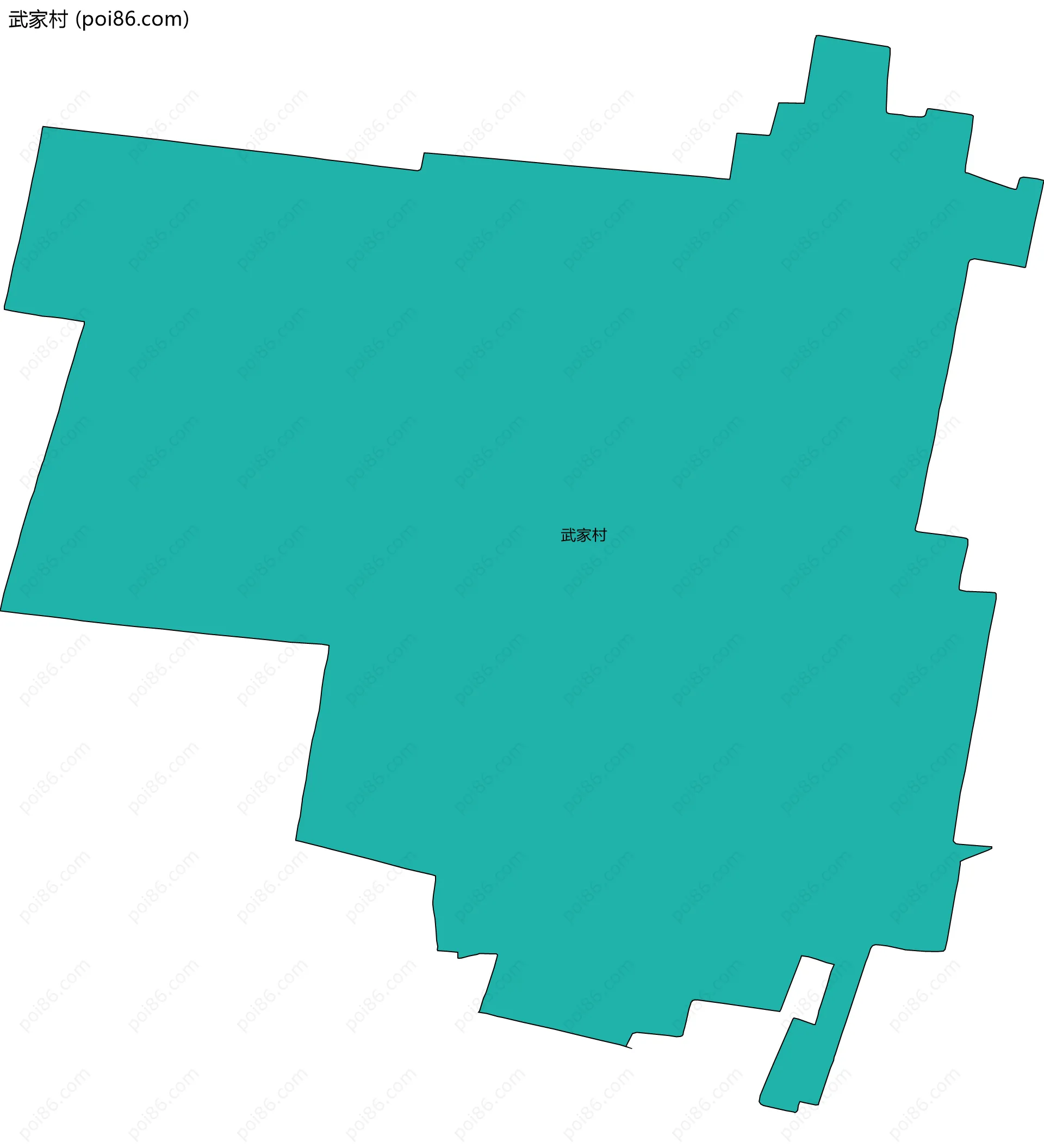 武家村边界地图