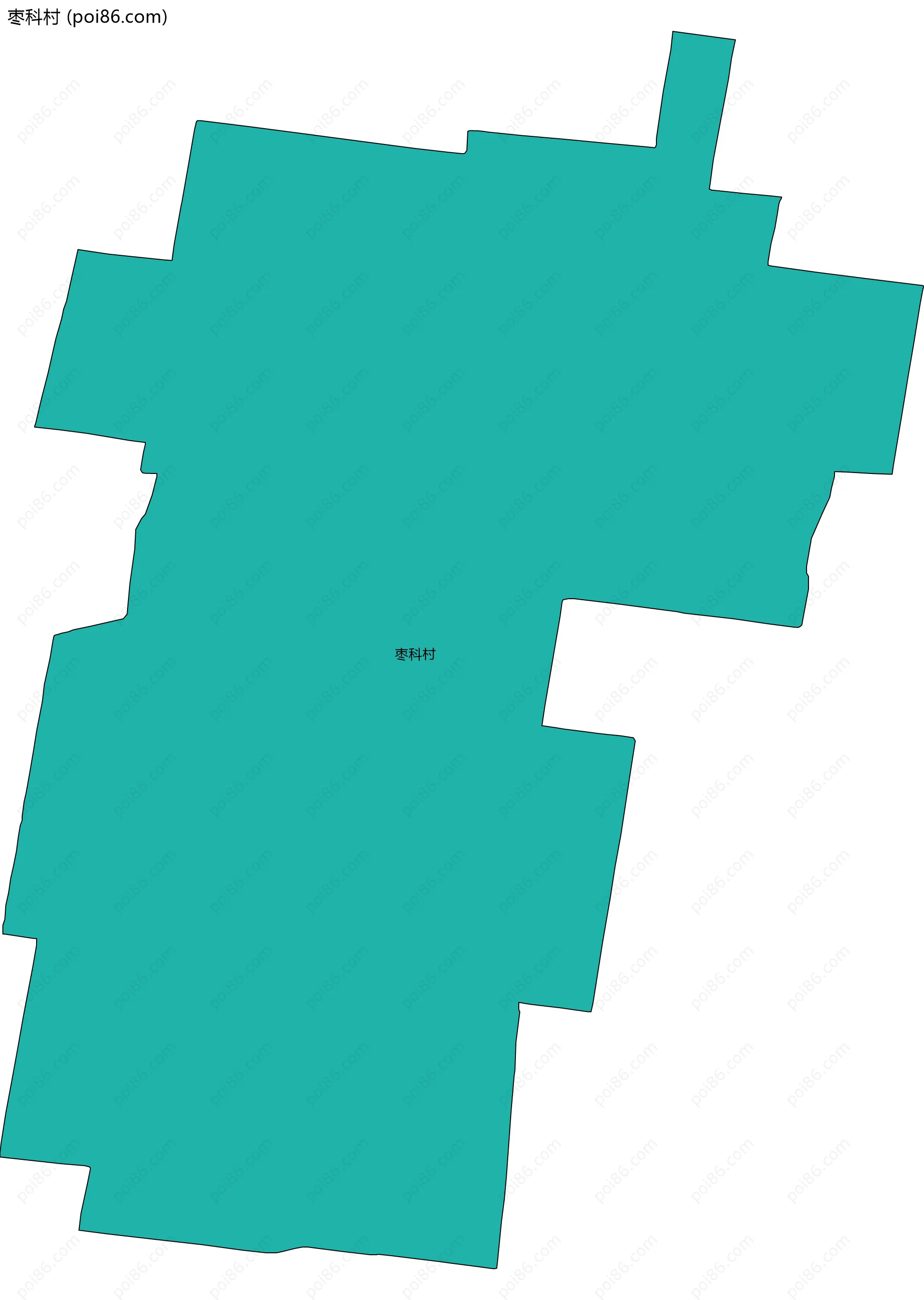 枣科村边界地图