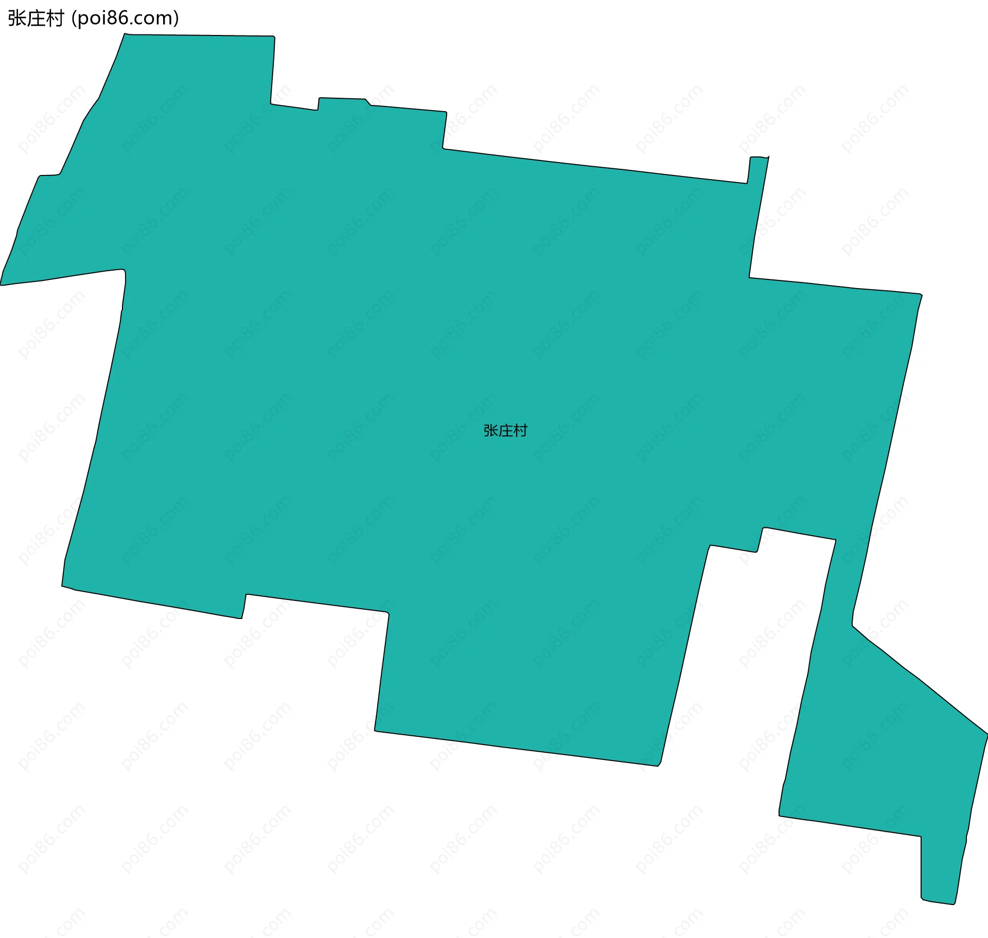 张庄村边界地图