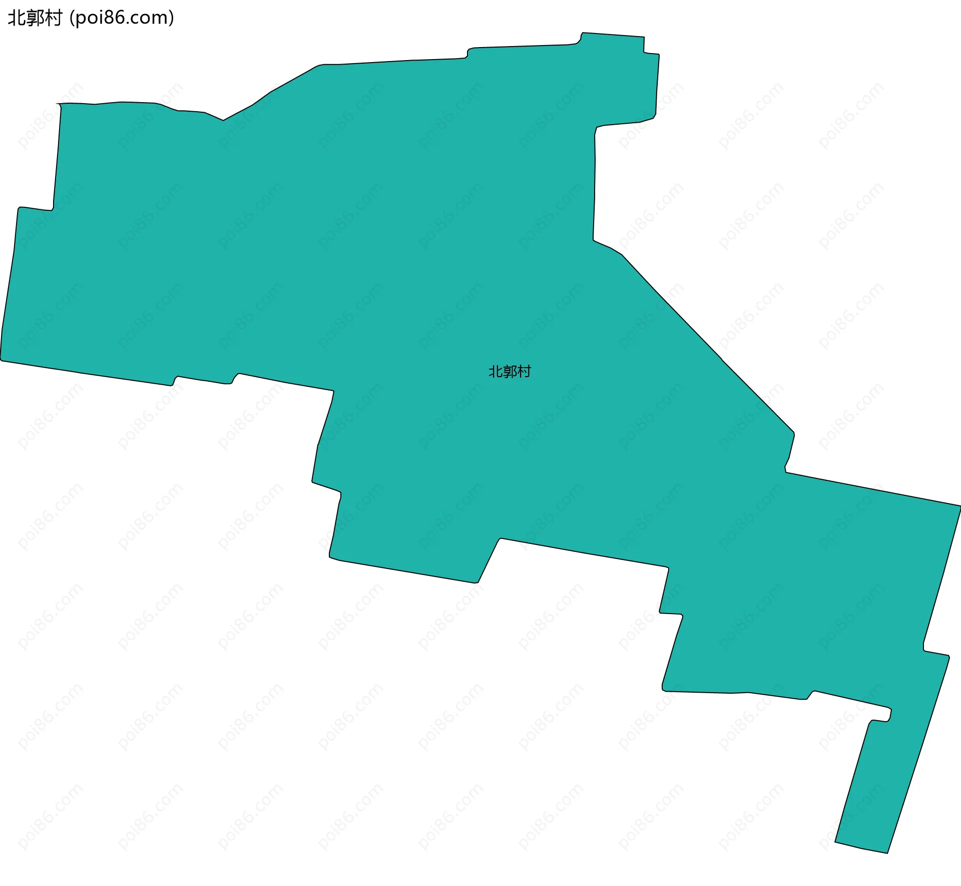 北郭村边界地图