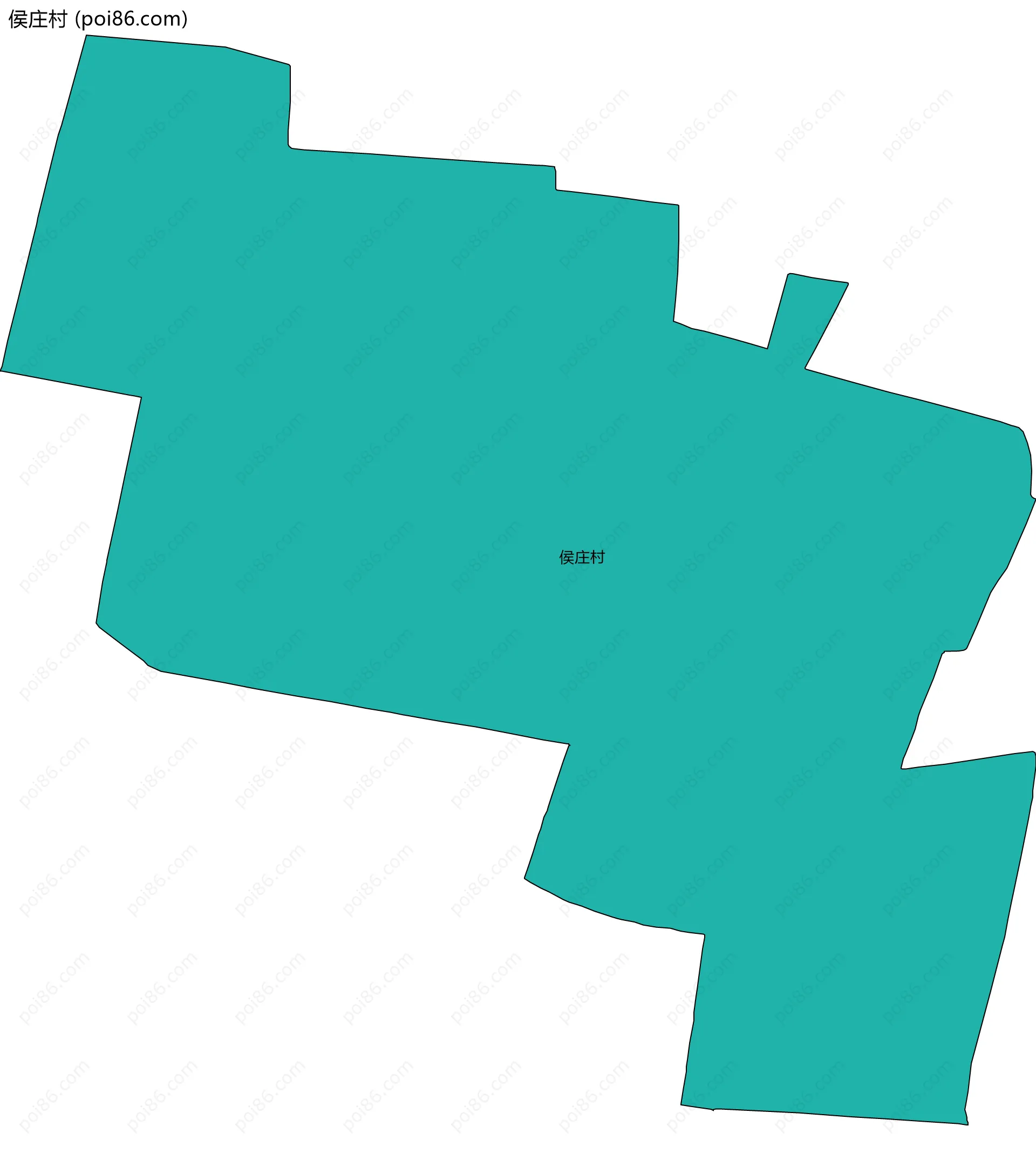 侯庄村边界地图