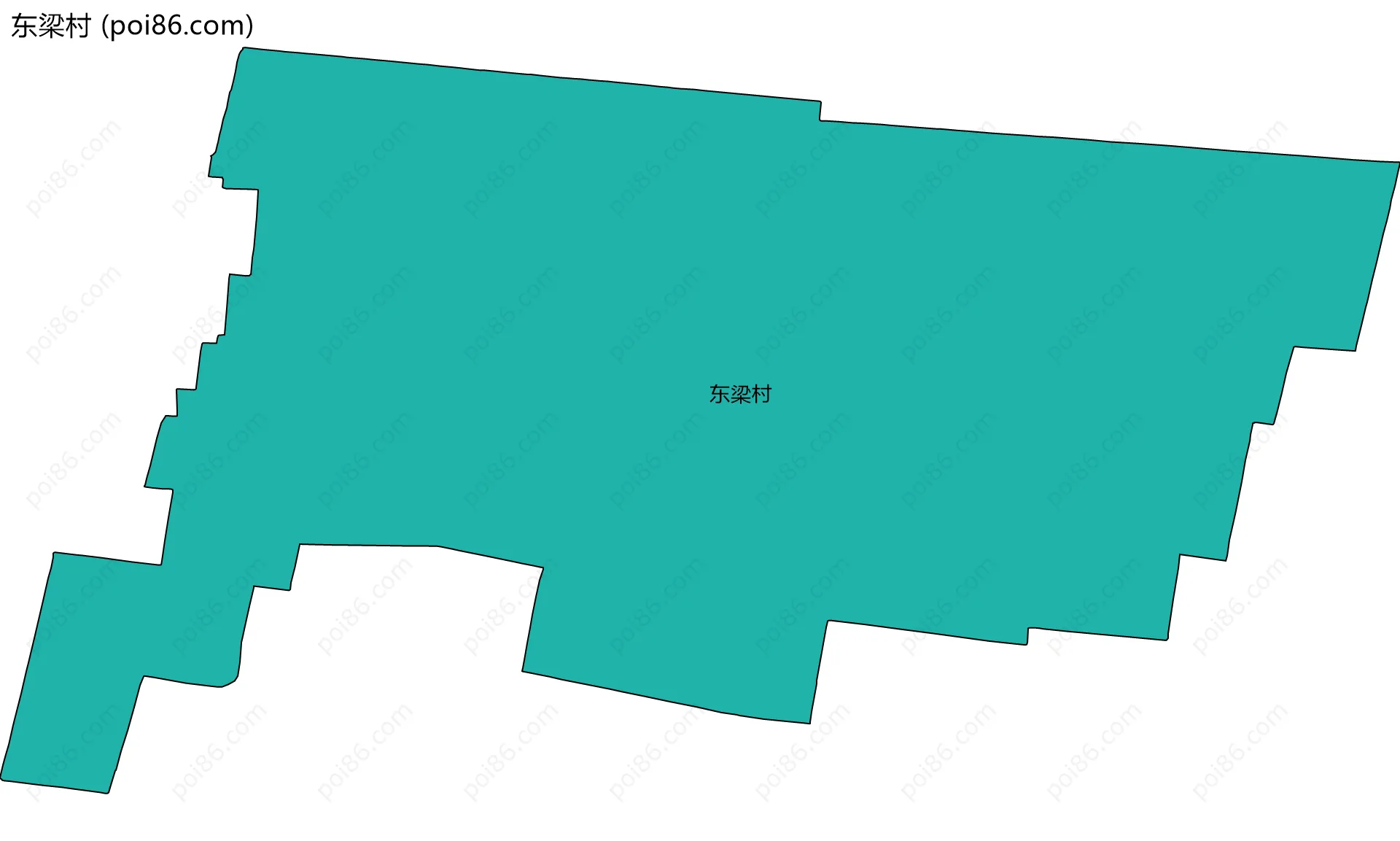 东梁村边界地图