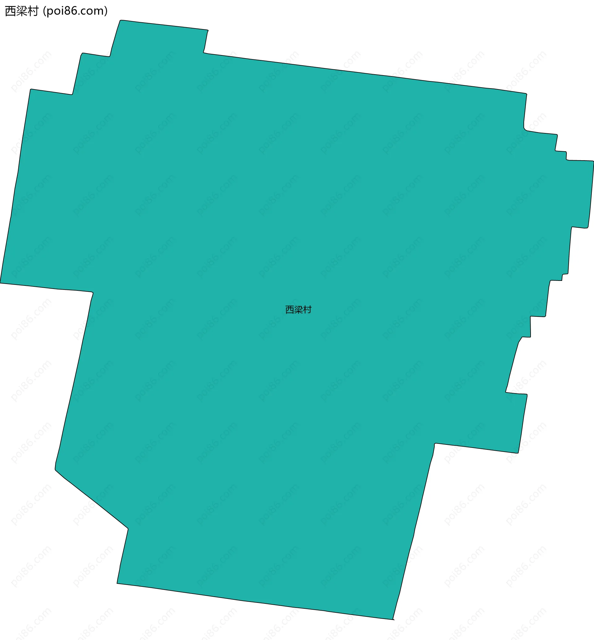 西梁村边界地图