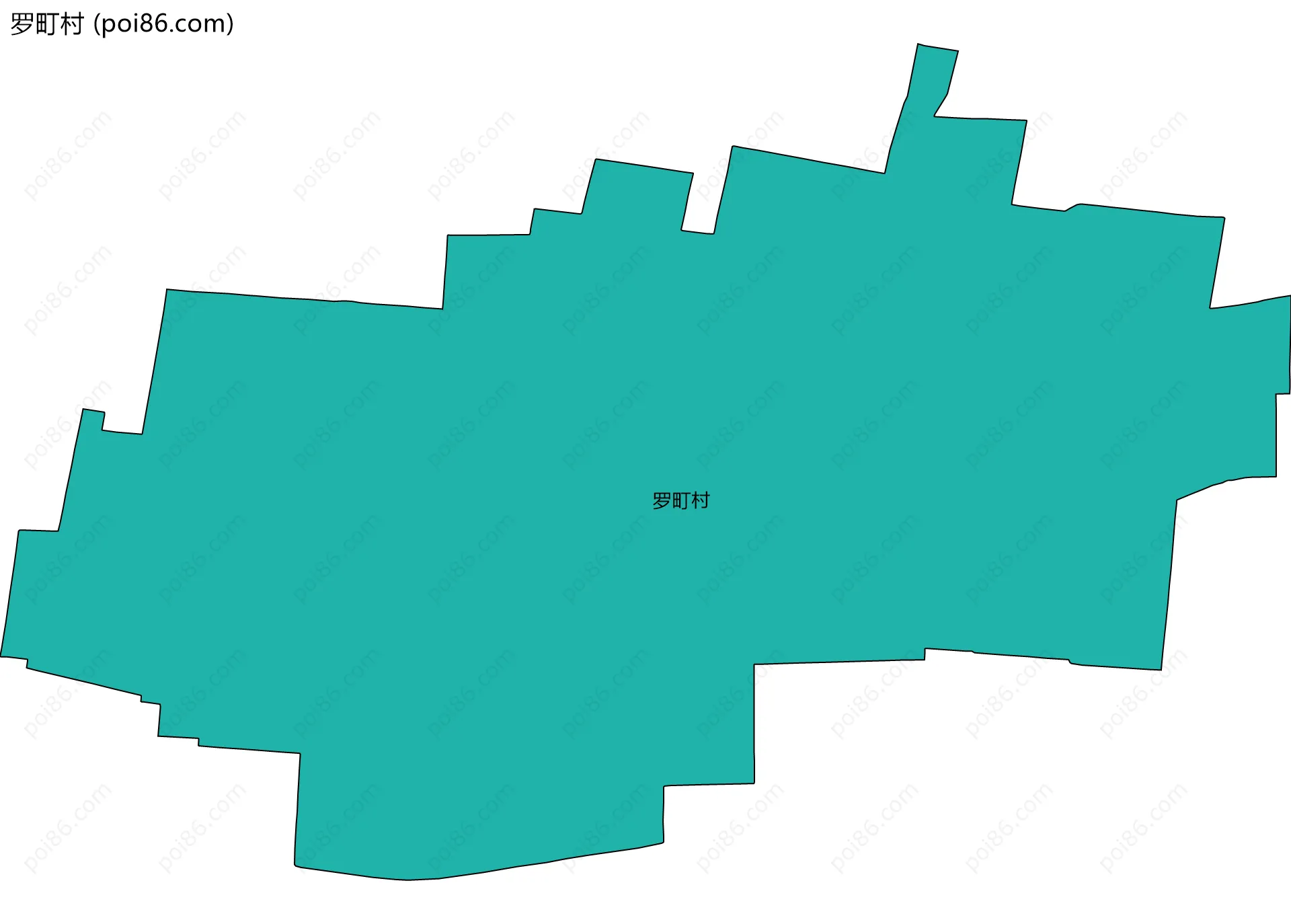 罗町村边界地图
