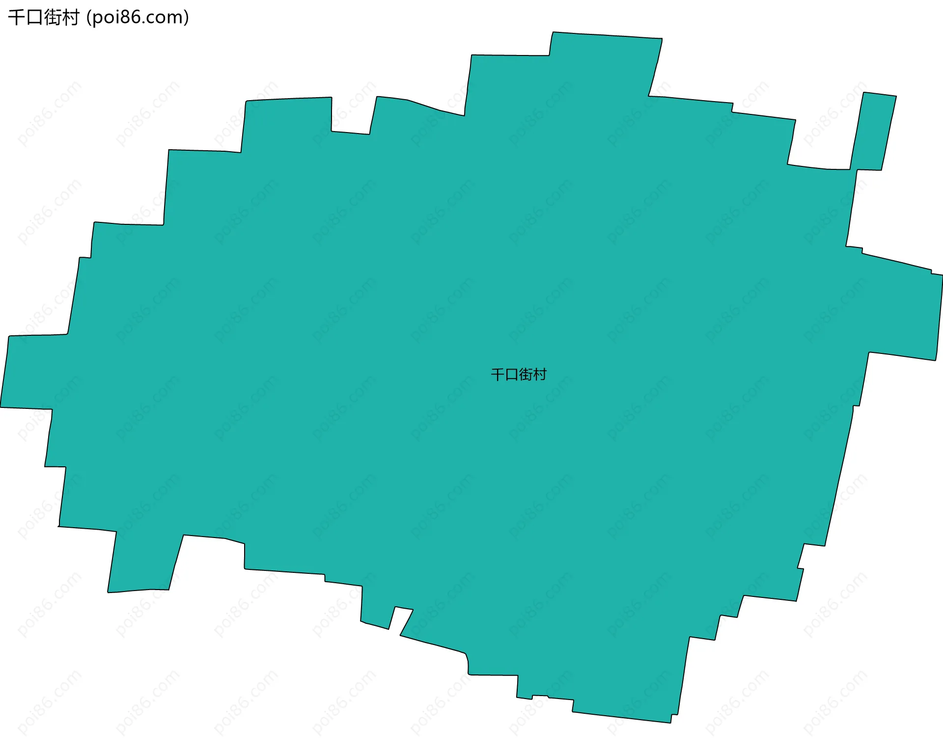 千口街村边界地图