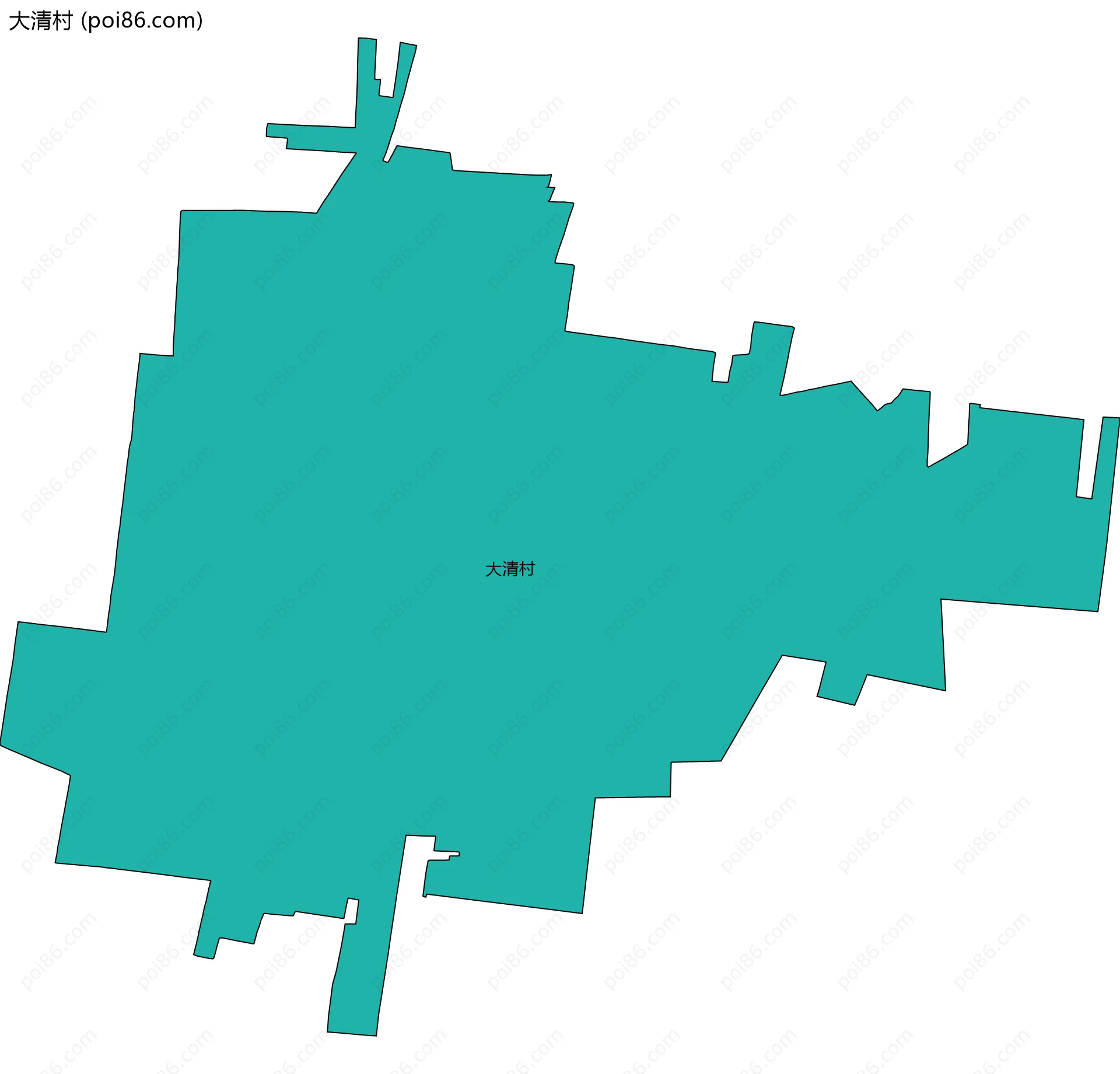 大清村边界地图