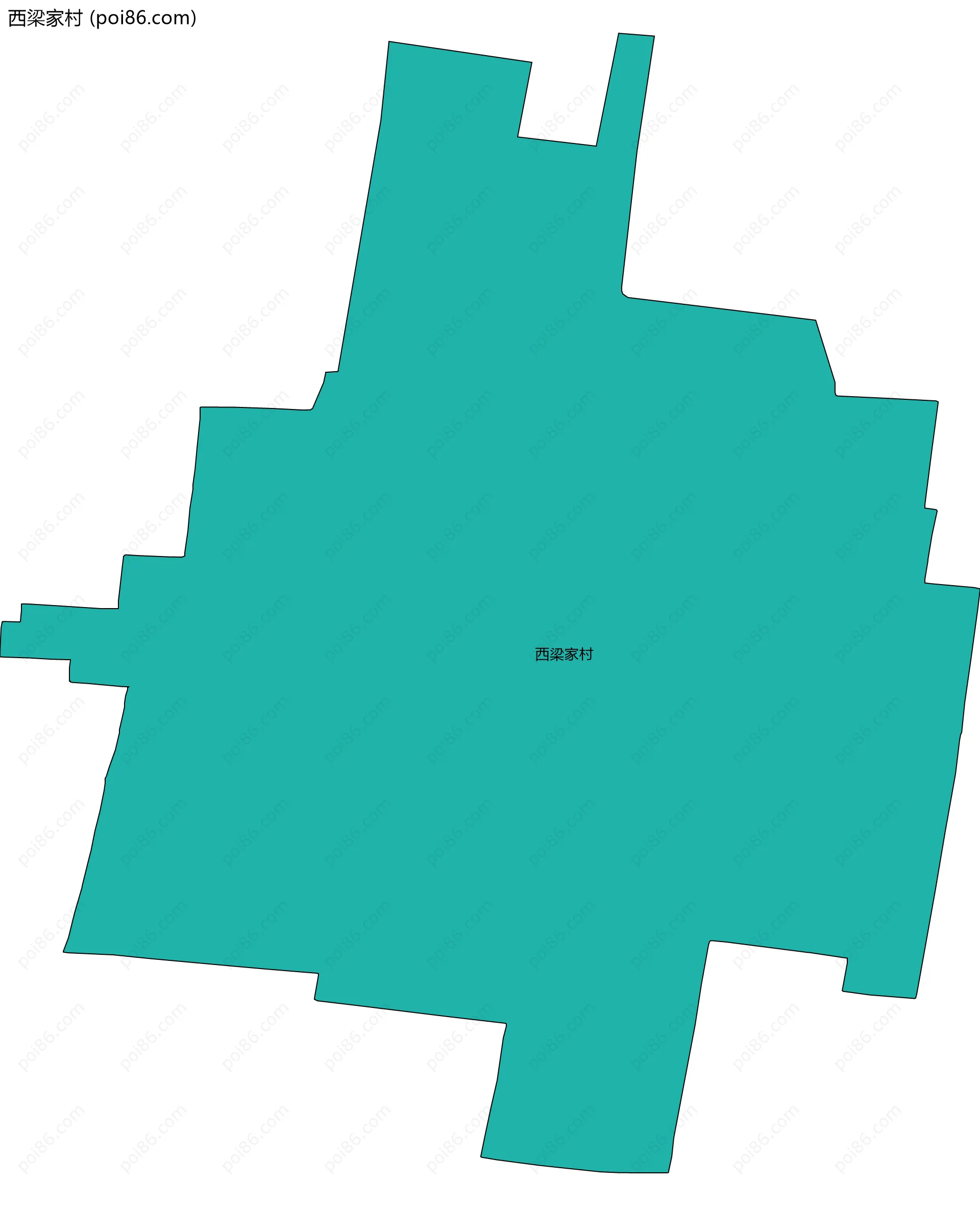 西梁家村边界地图