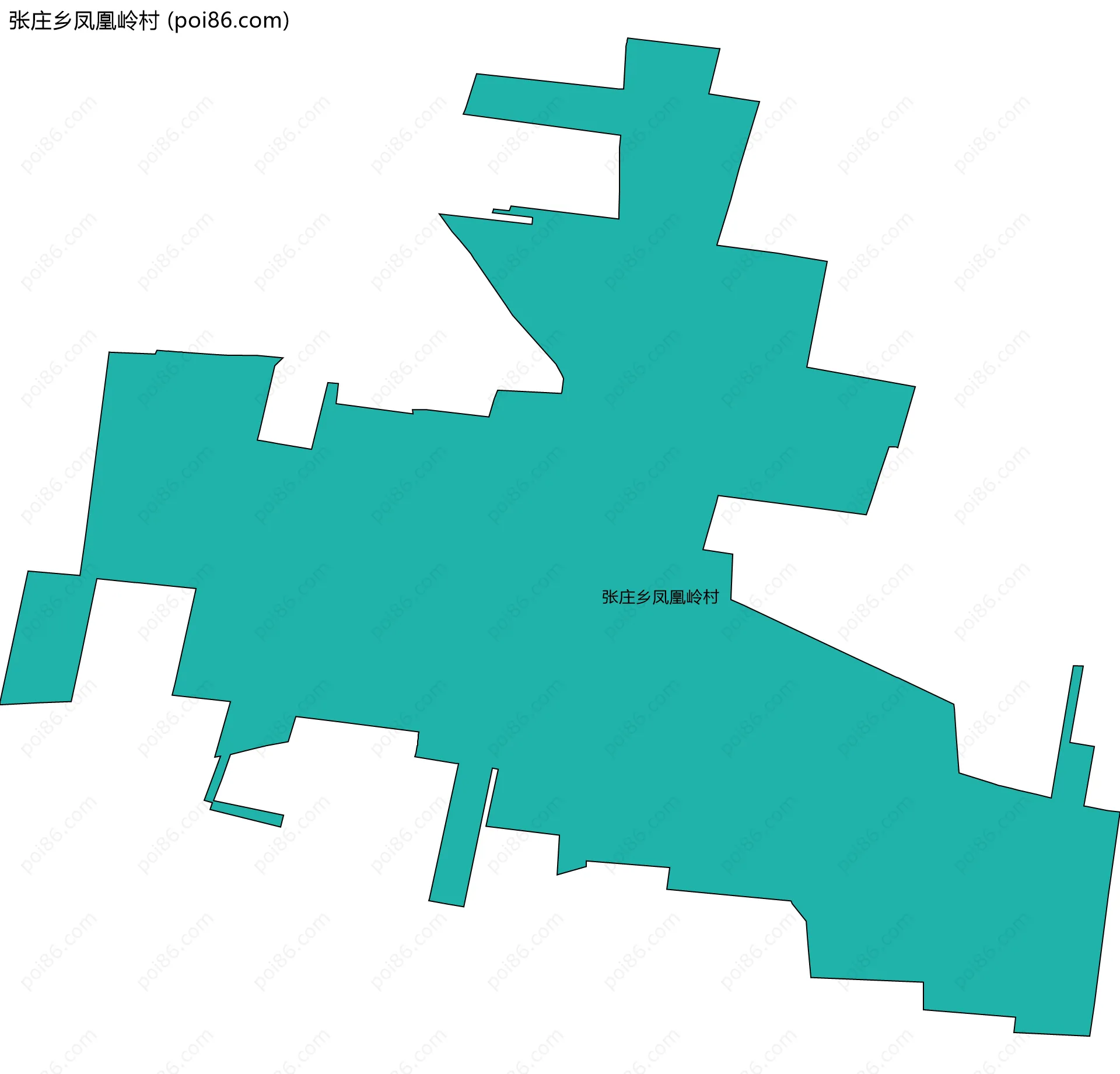 张庄乡凤凰岭村边界地图