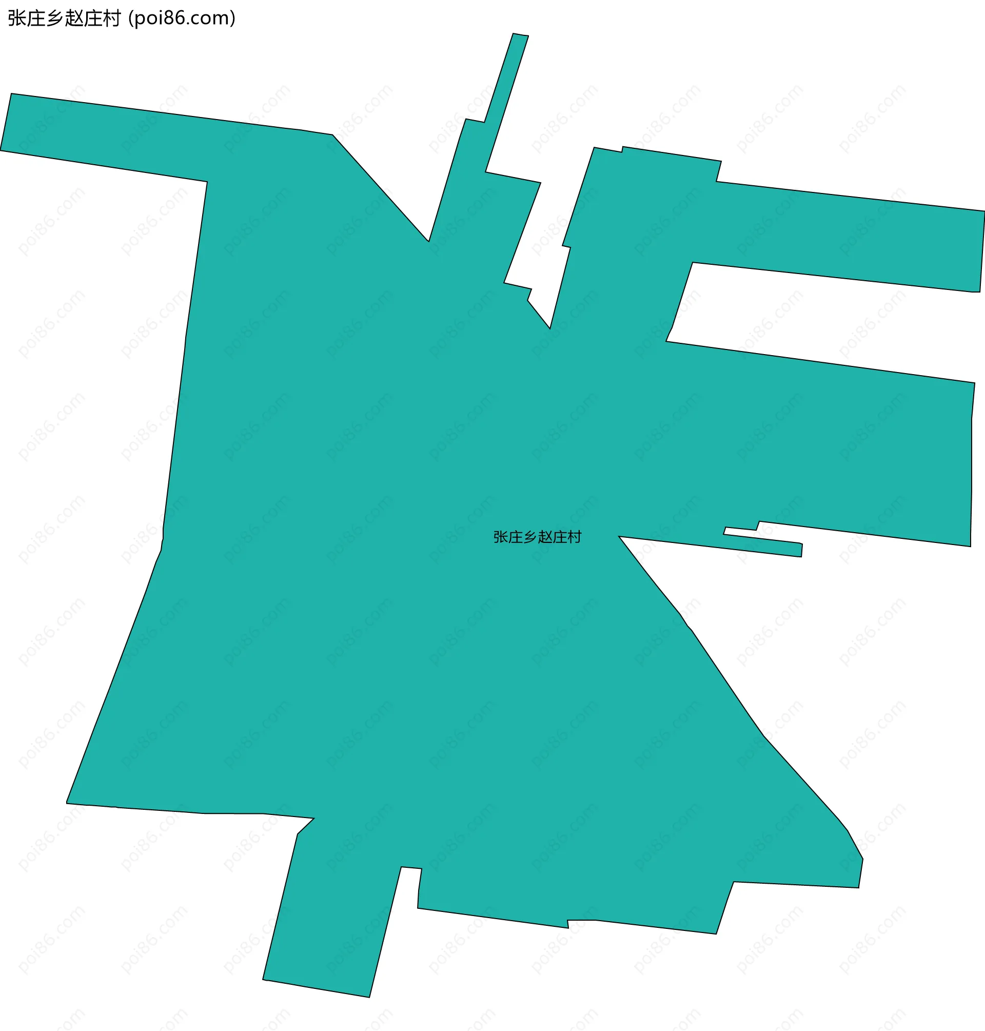 张庄乡赵庄村边界地图