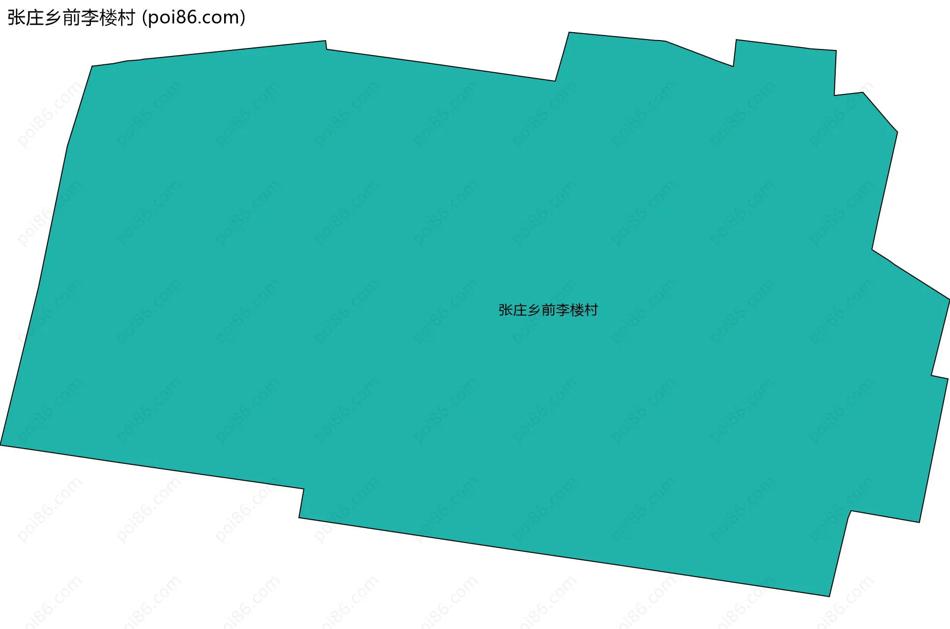 张庄乡前李楼村边界地图