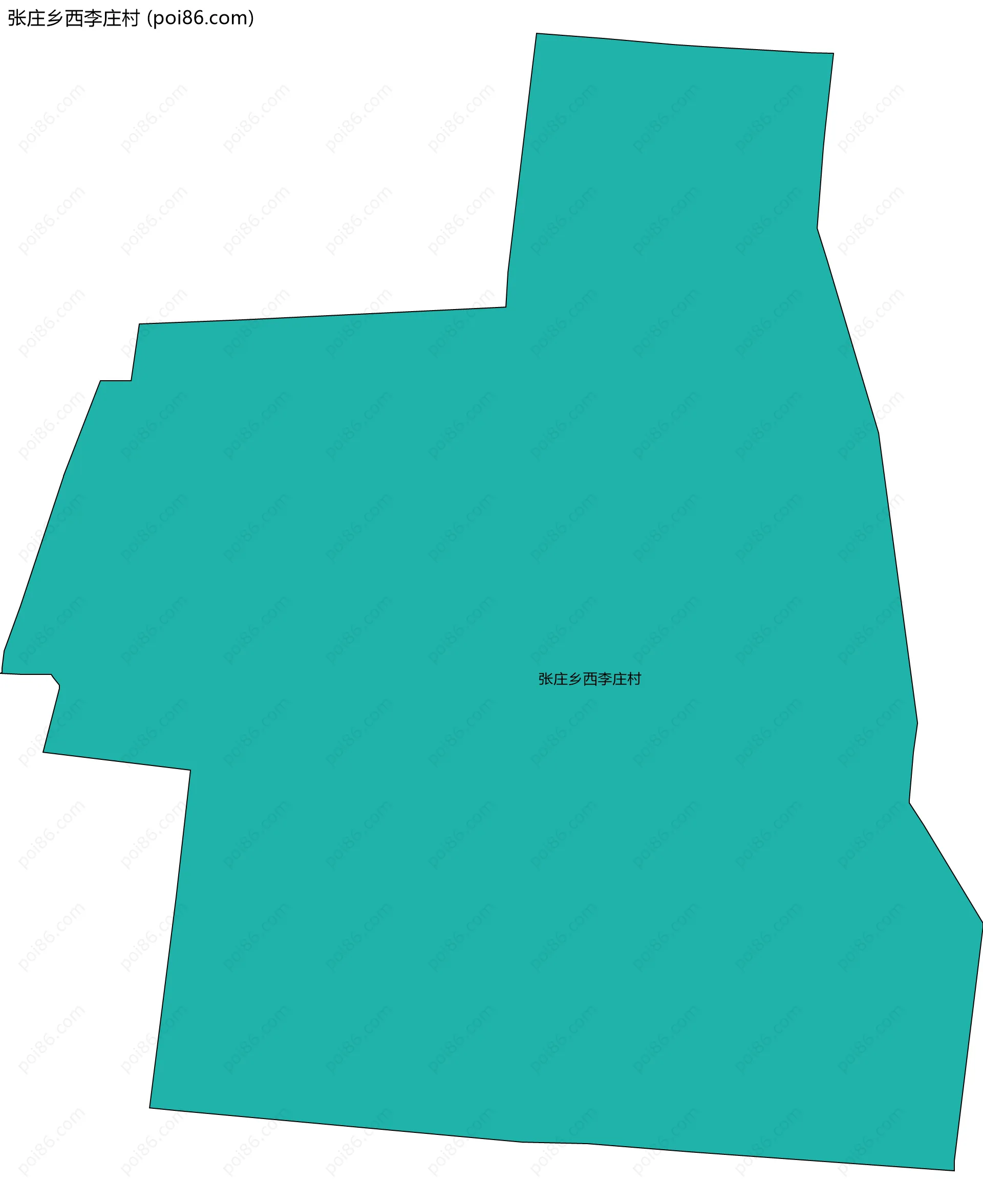 张庄乡西李庄村边界地图