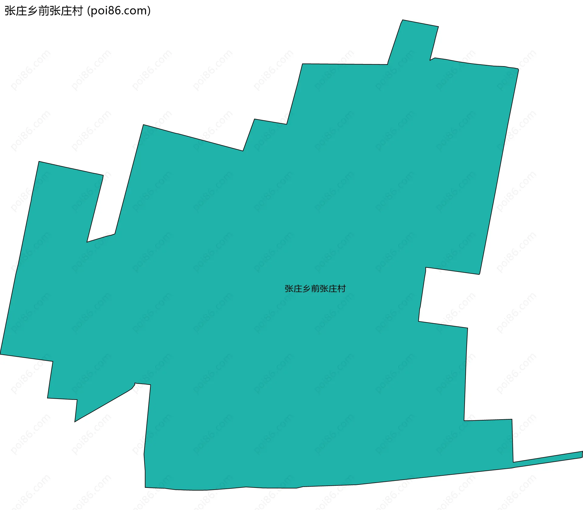张庄乡前张庄村边界地图