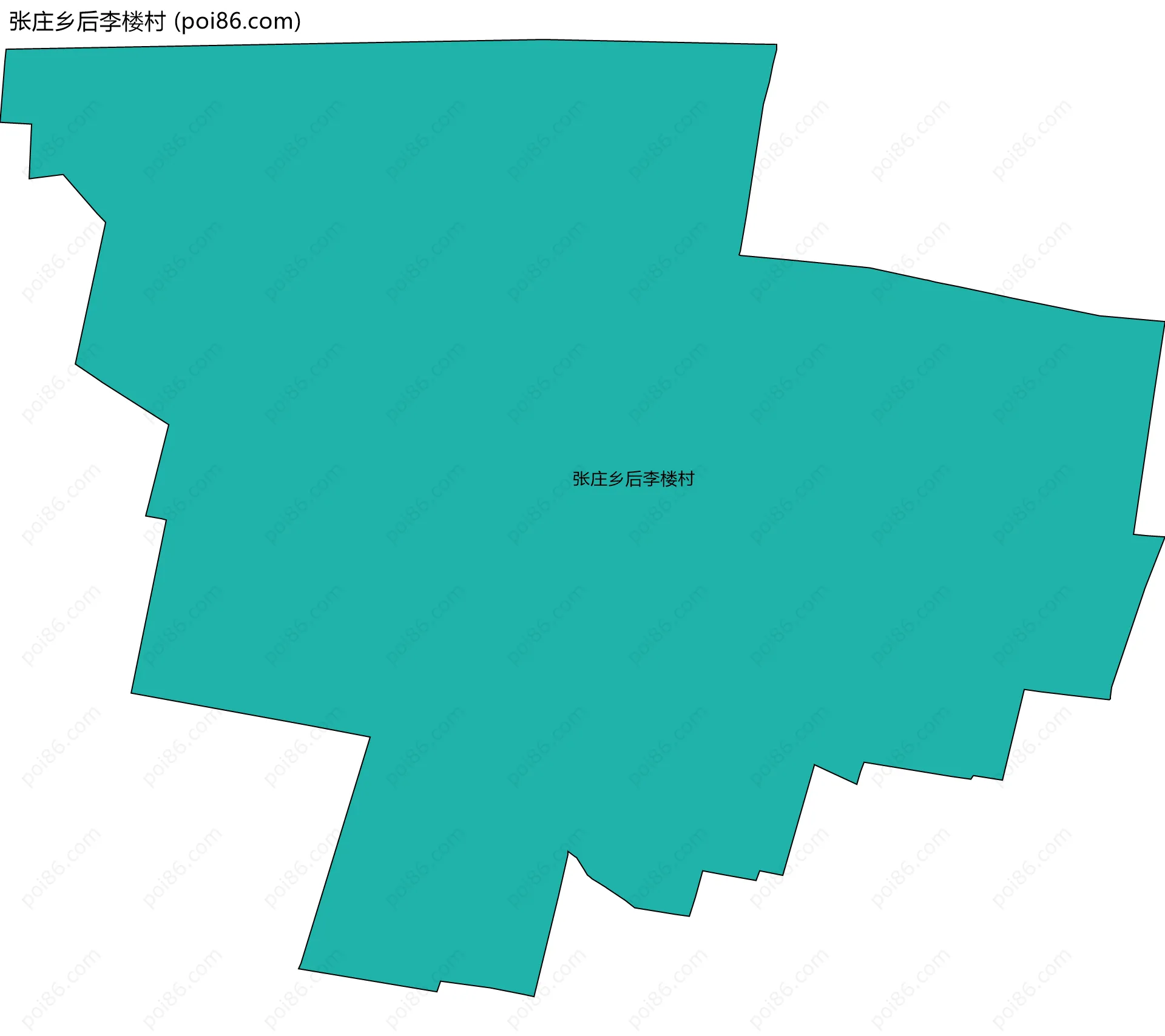 张庄乡后李楼村边界地图