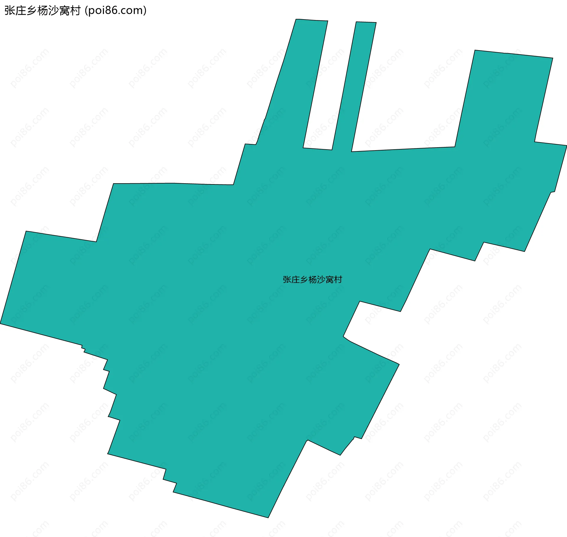 张庄乡杨沙窝村边界地图