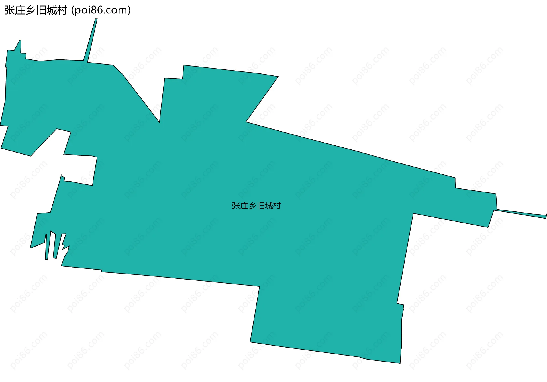 张庄乡旧城村边界地图