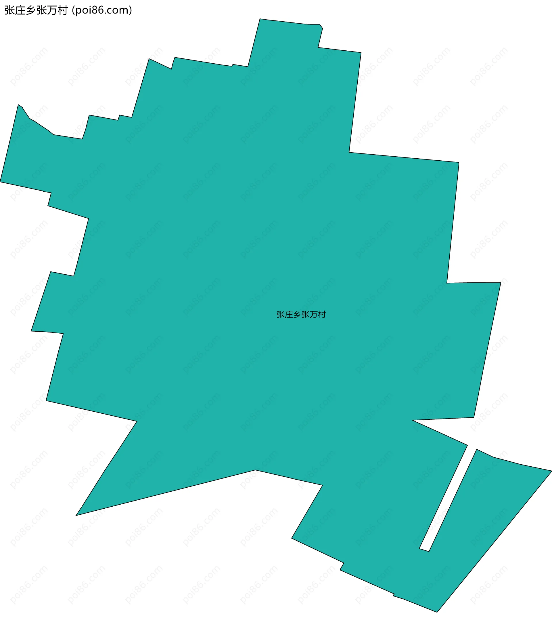张庄乡张万村边界地图