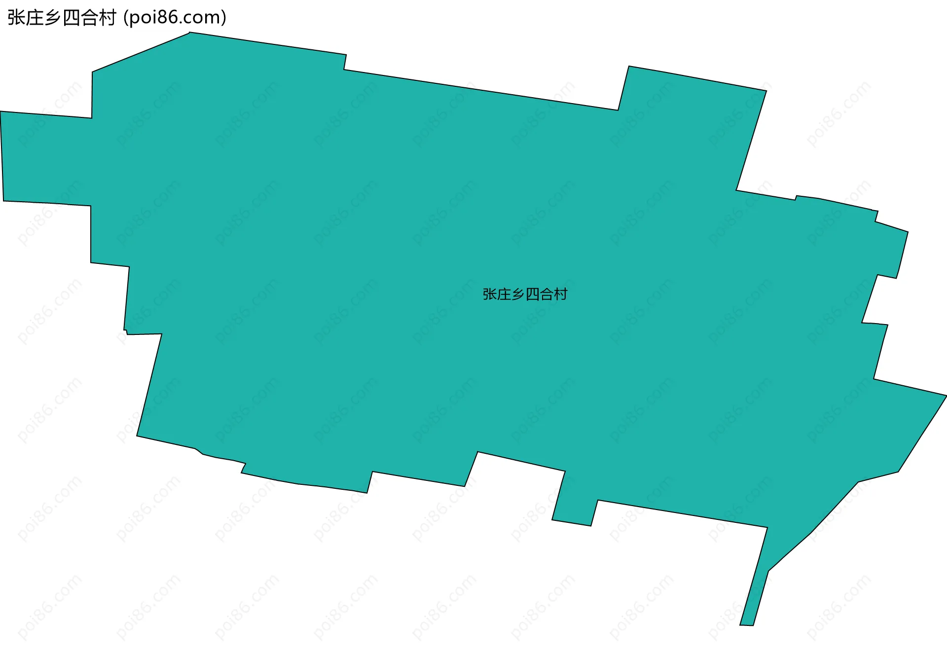张庄乡四合村边界地图