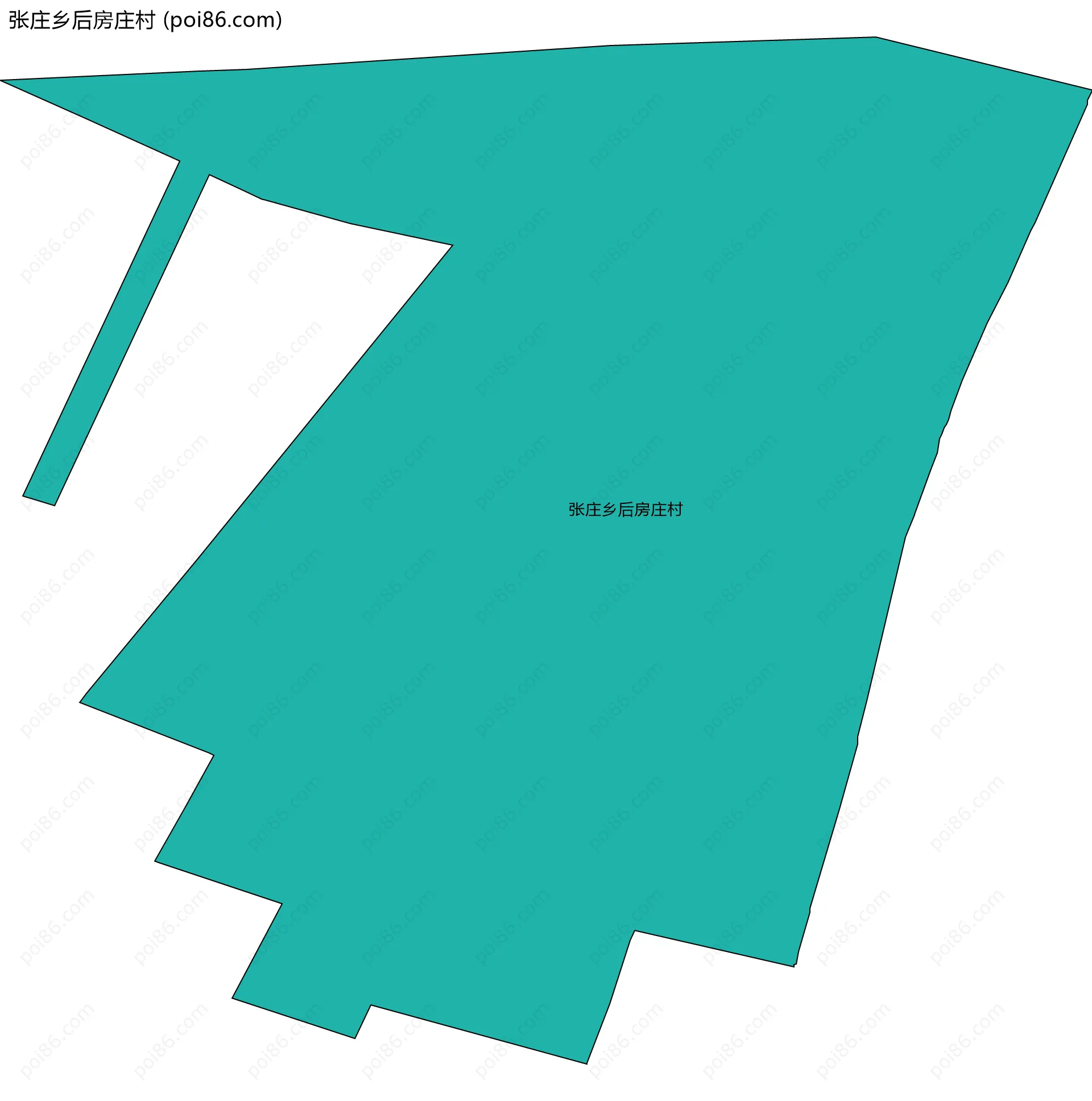 张庄乡后房庄村边界地图