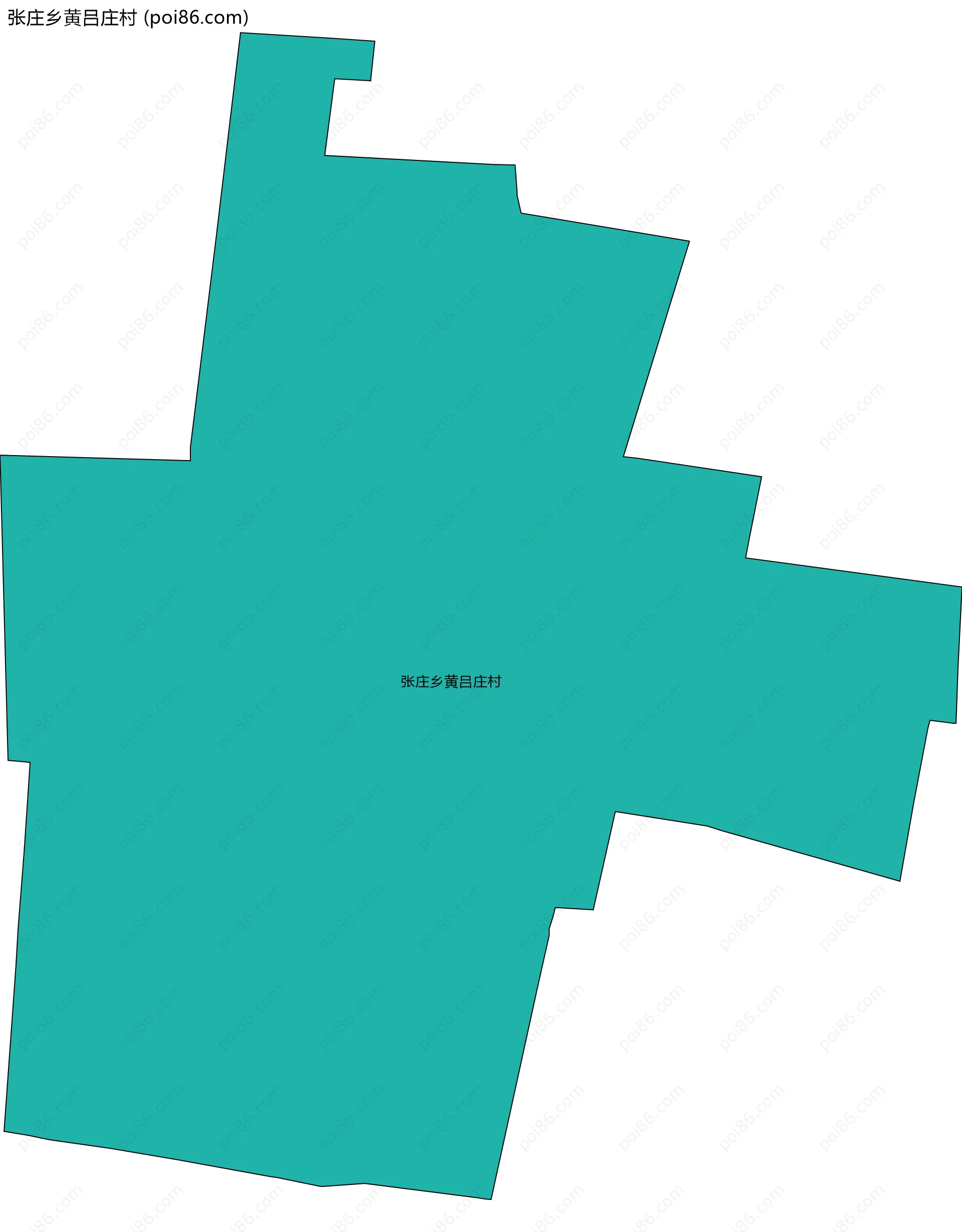 张庄乡黄吕庄村边界地图
