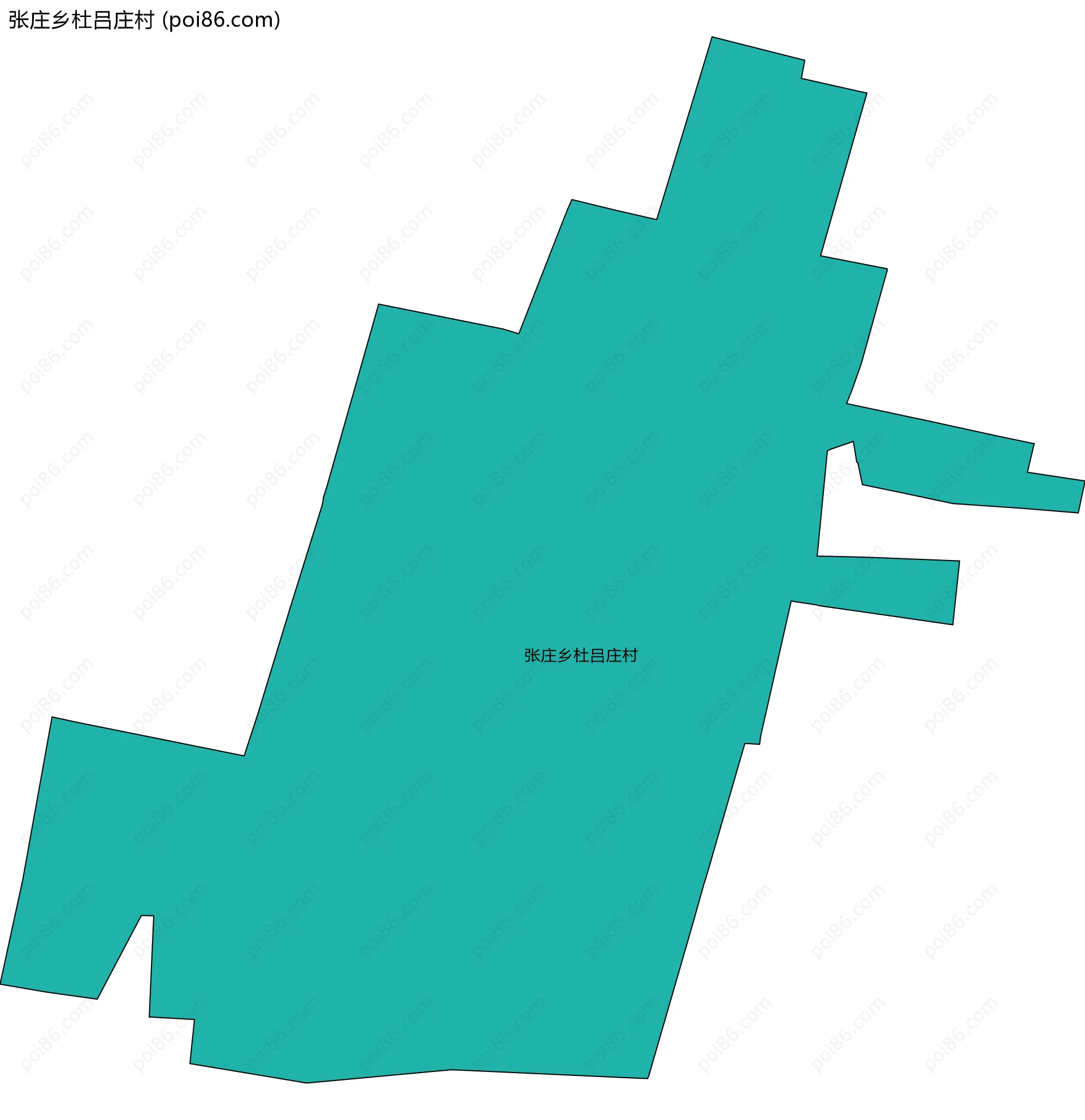 张庄乡杜吕庄村边界地图