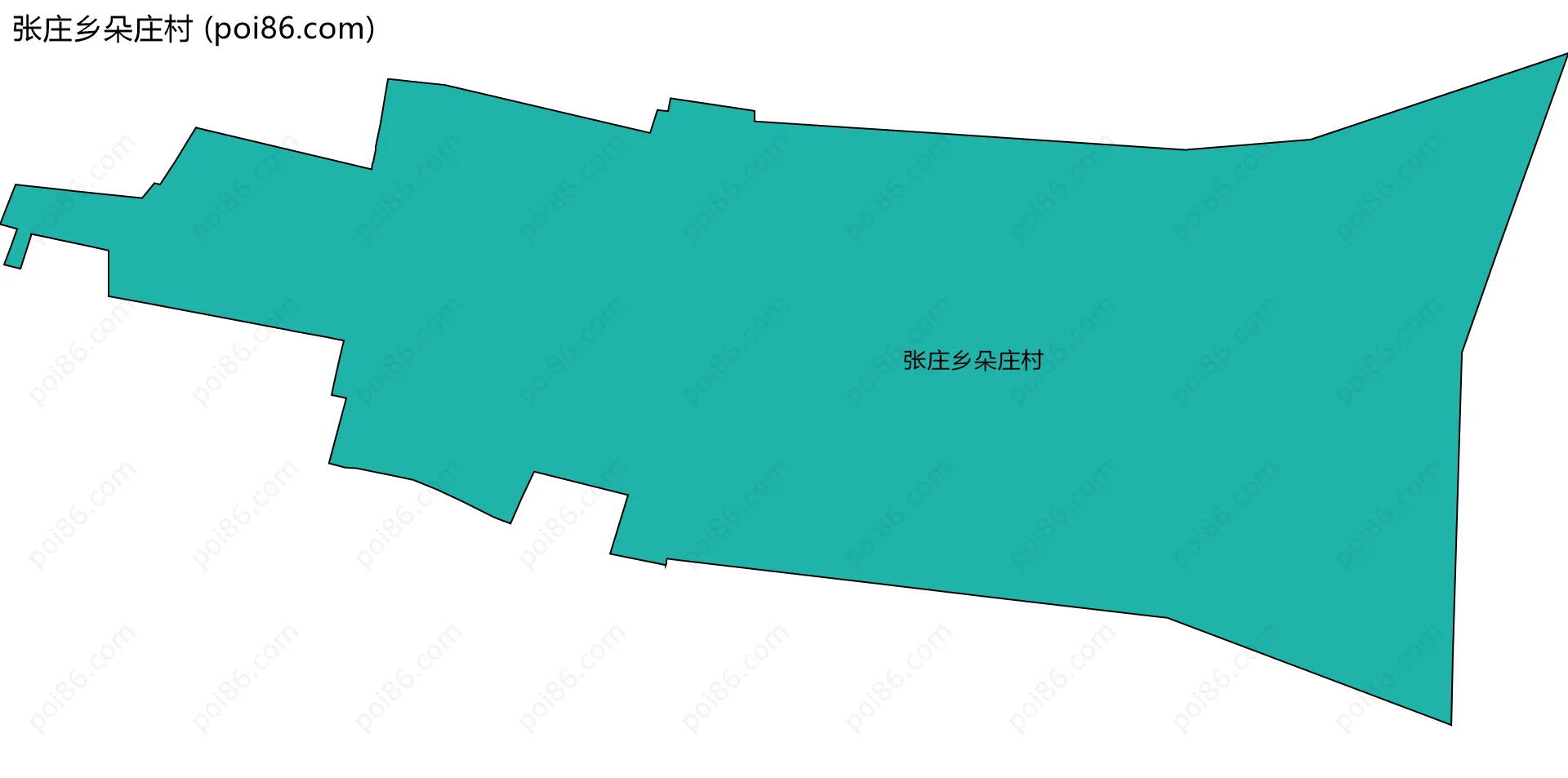 张庄乡朵庄村边界地图