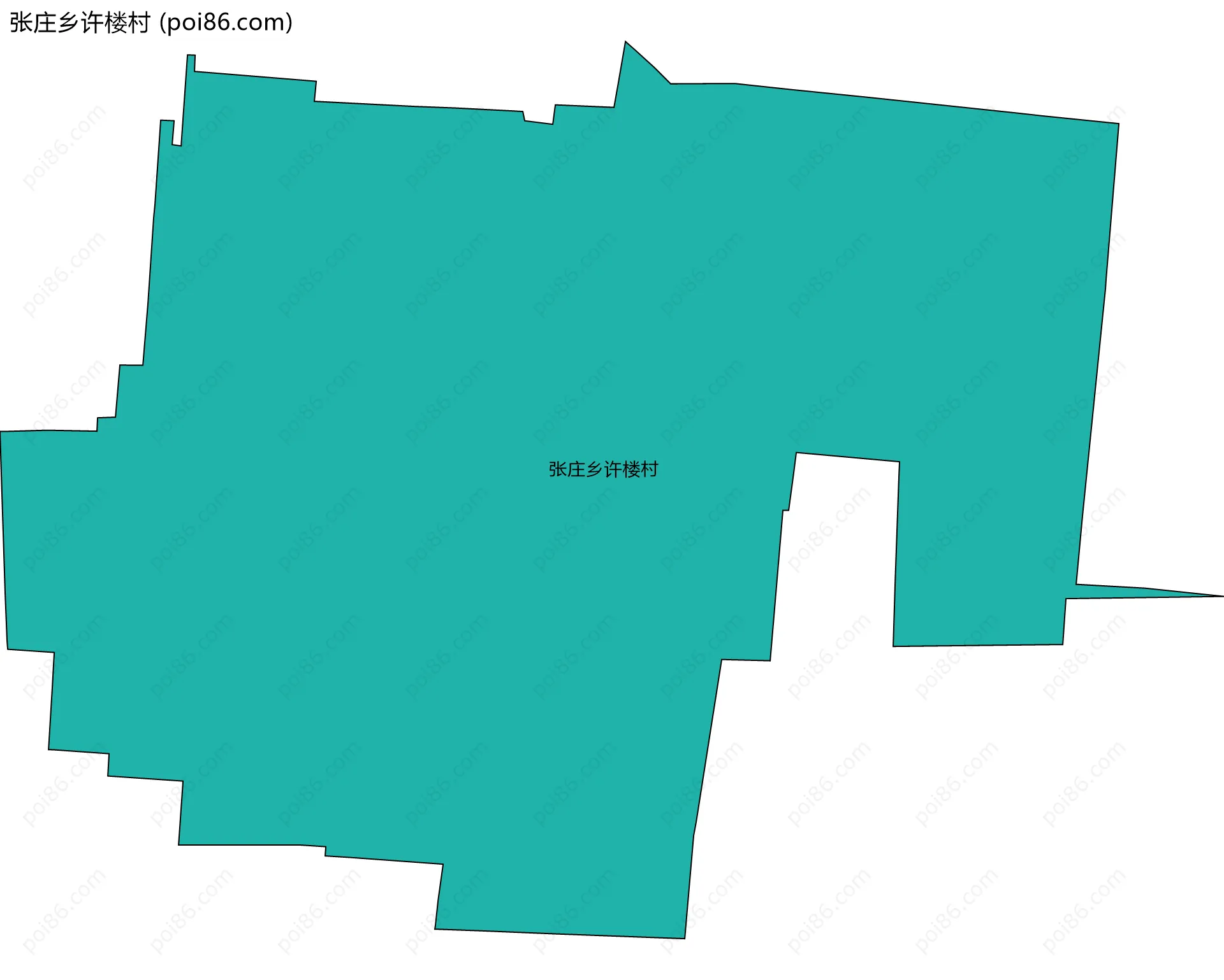 张庄乡许楼村边界地图