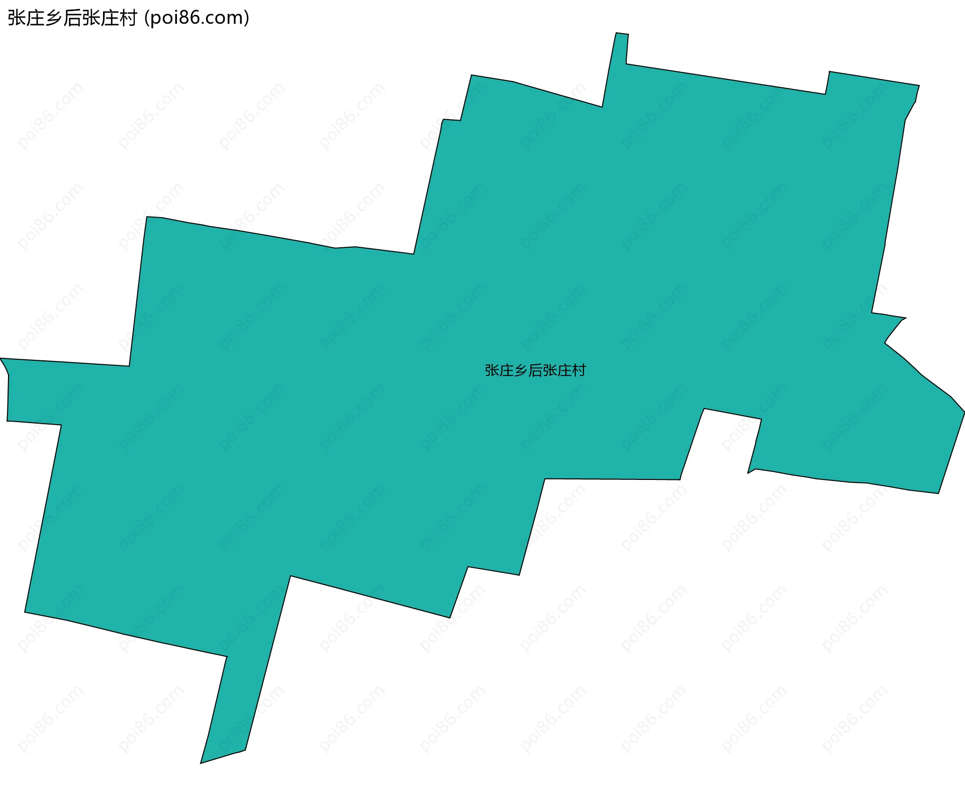 张庄乡后张庄村边界地图