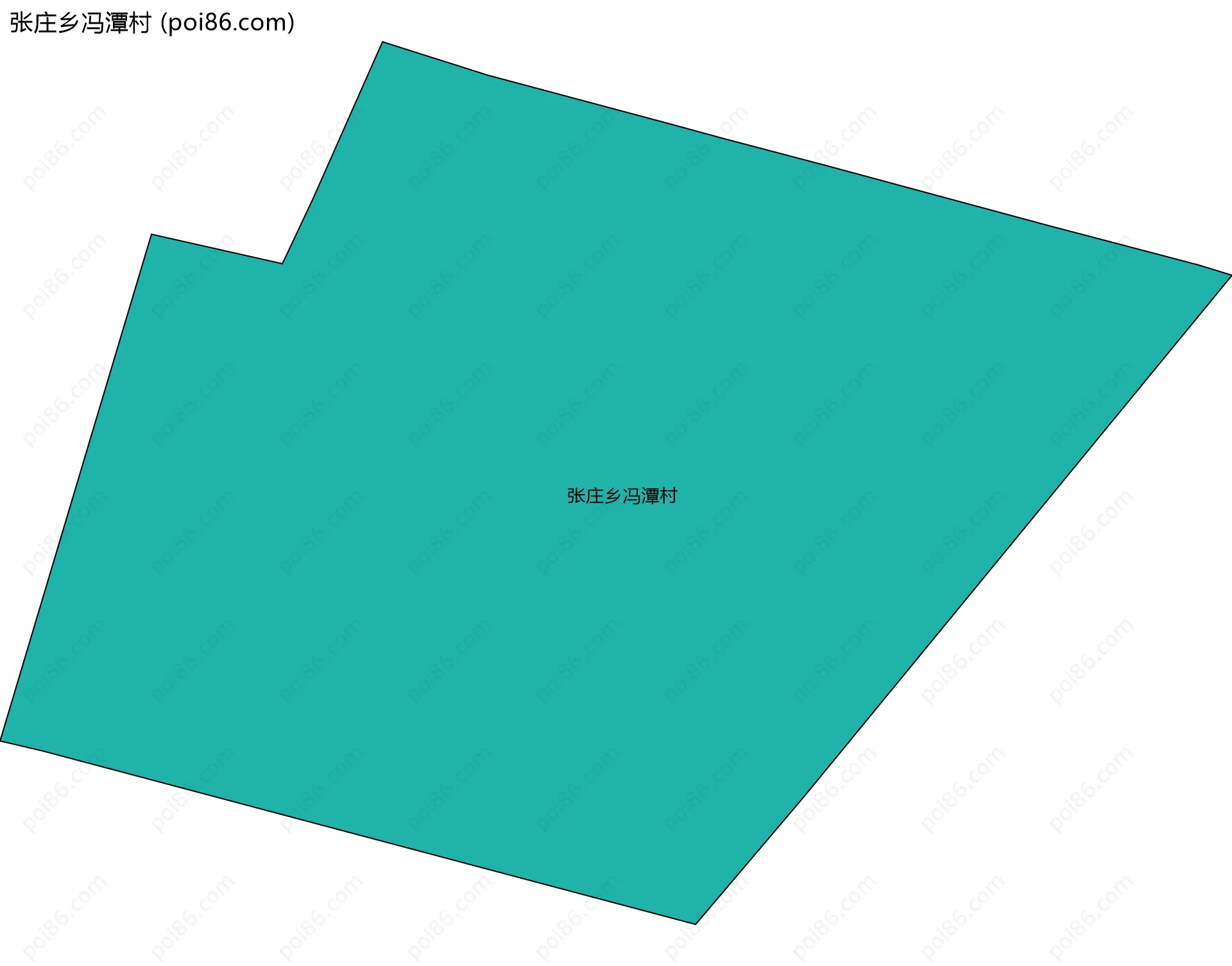 张庄乡冯潭村边界地图