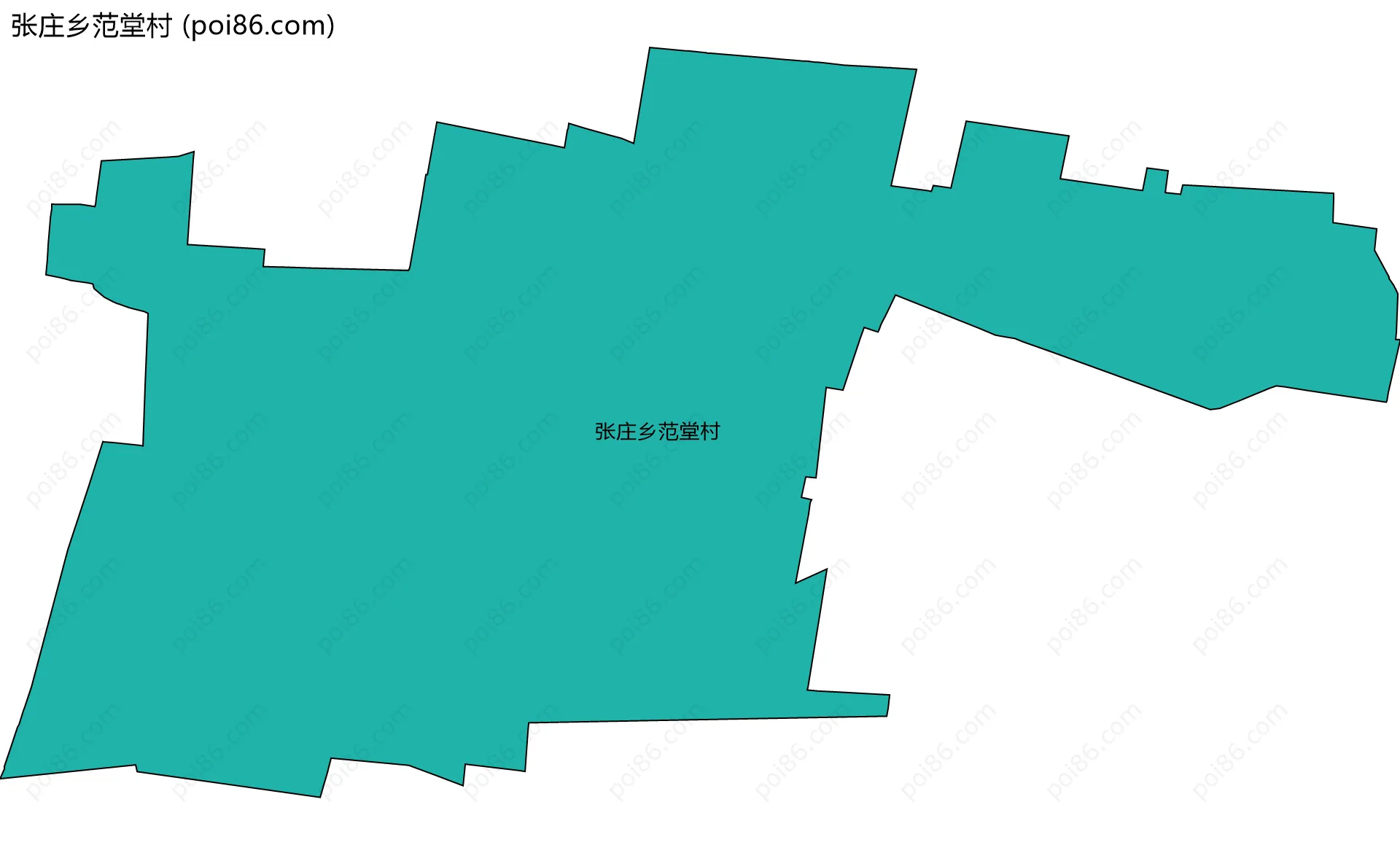 张庄乡范堂村边界地图