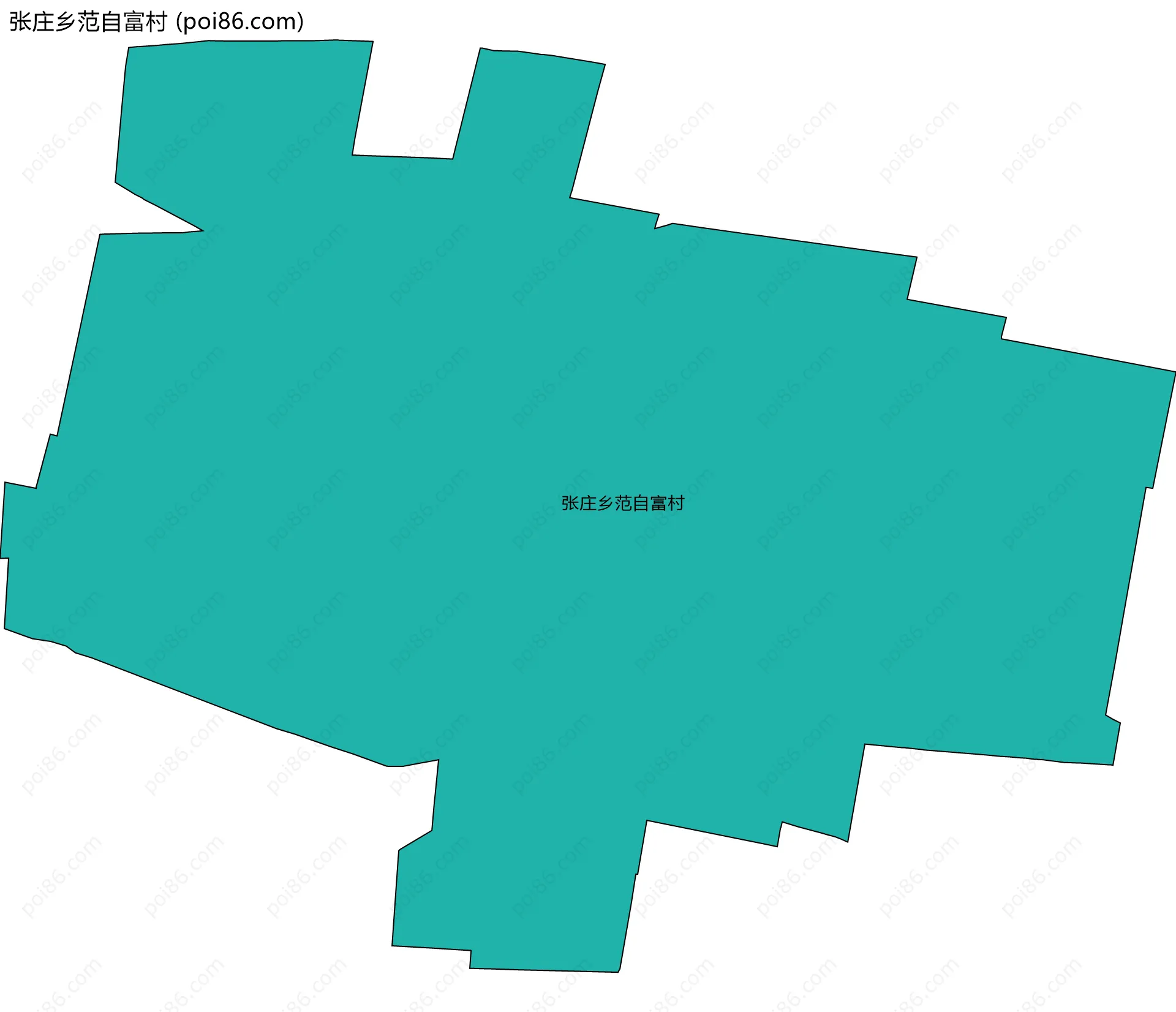 张庄乡范自富村边界地图