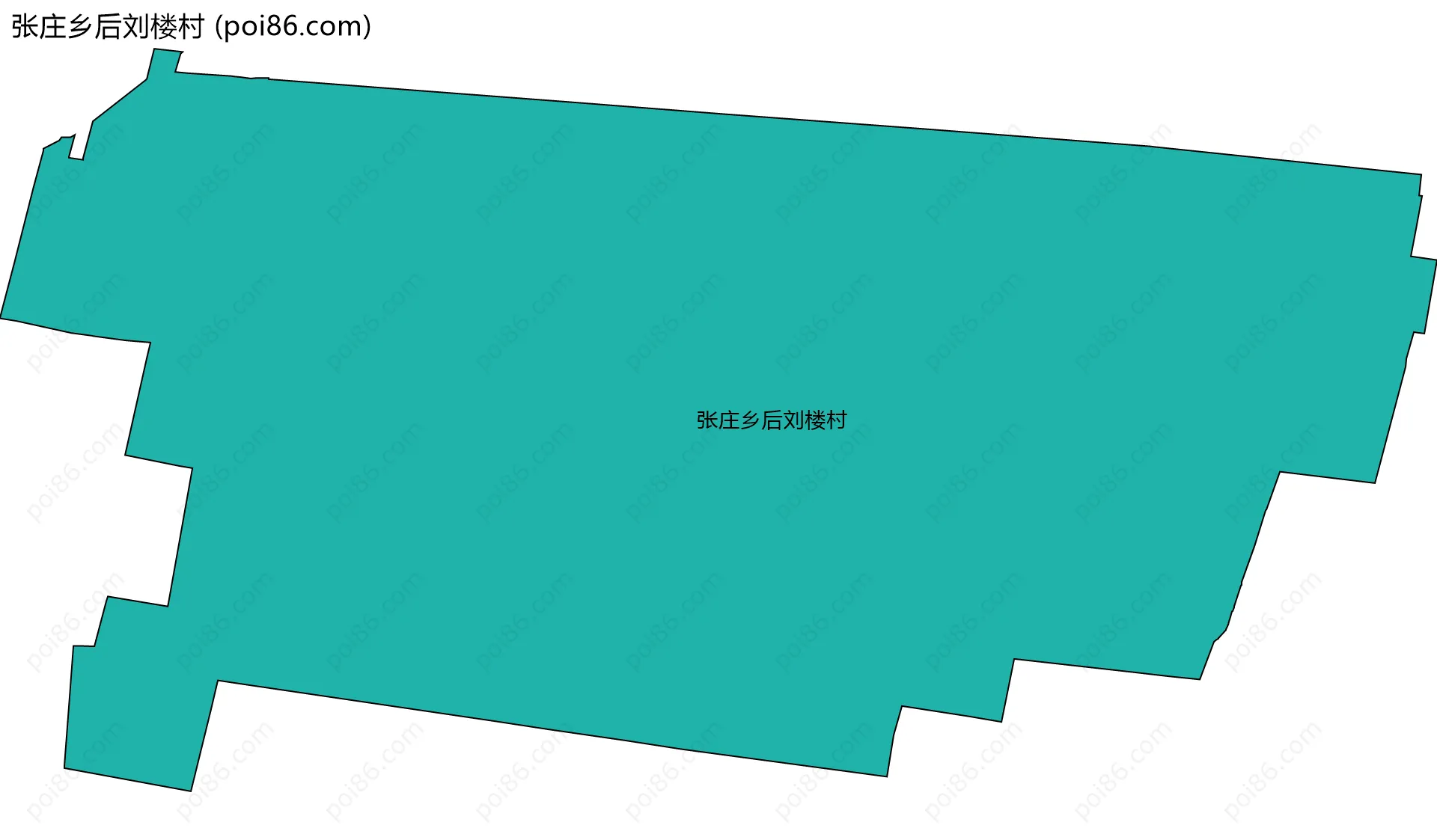 张庄乡后刘楼村边界地图