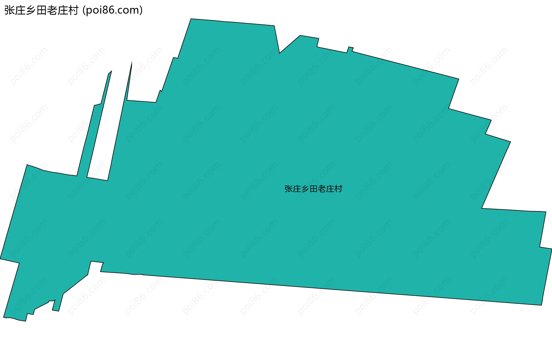 张庄乡田老庄村边界地图