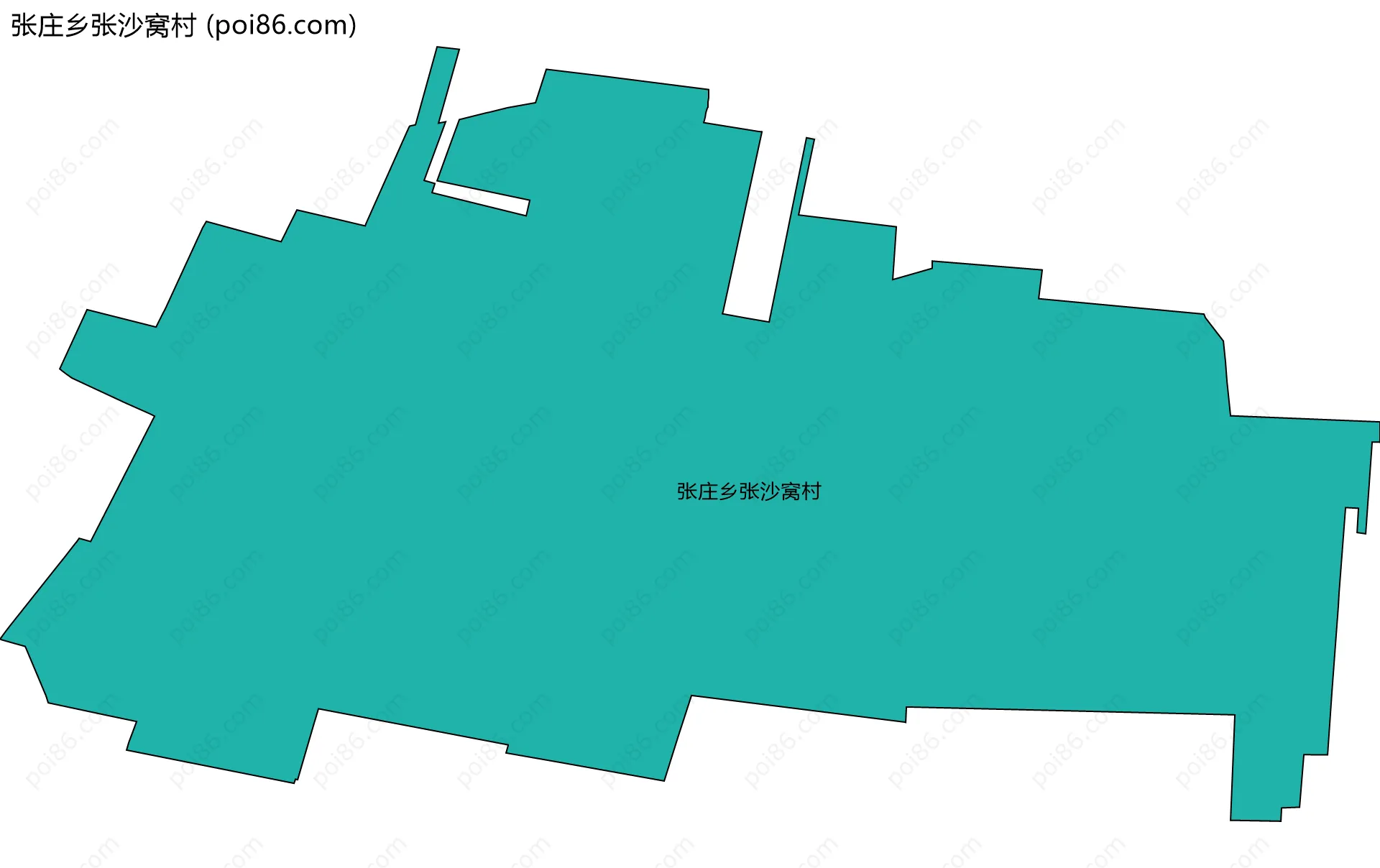 张庄乡张沙窝村边界地图