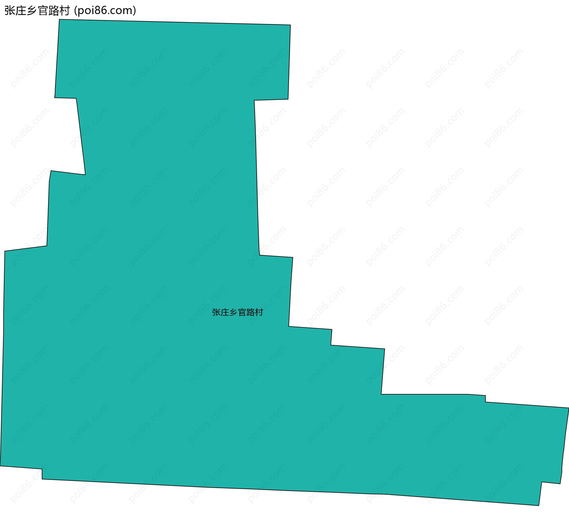 张庄乡官路村边界地图