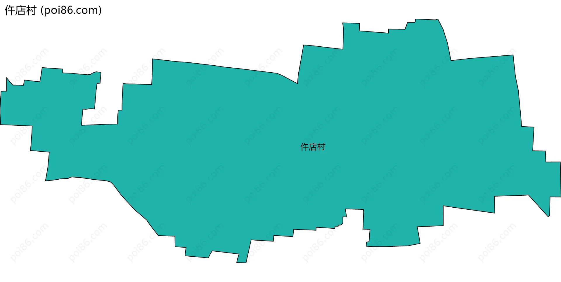 仵店村边界地图