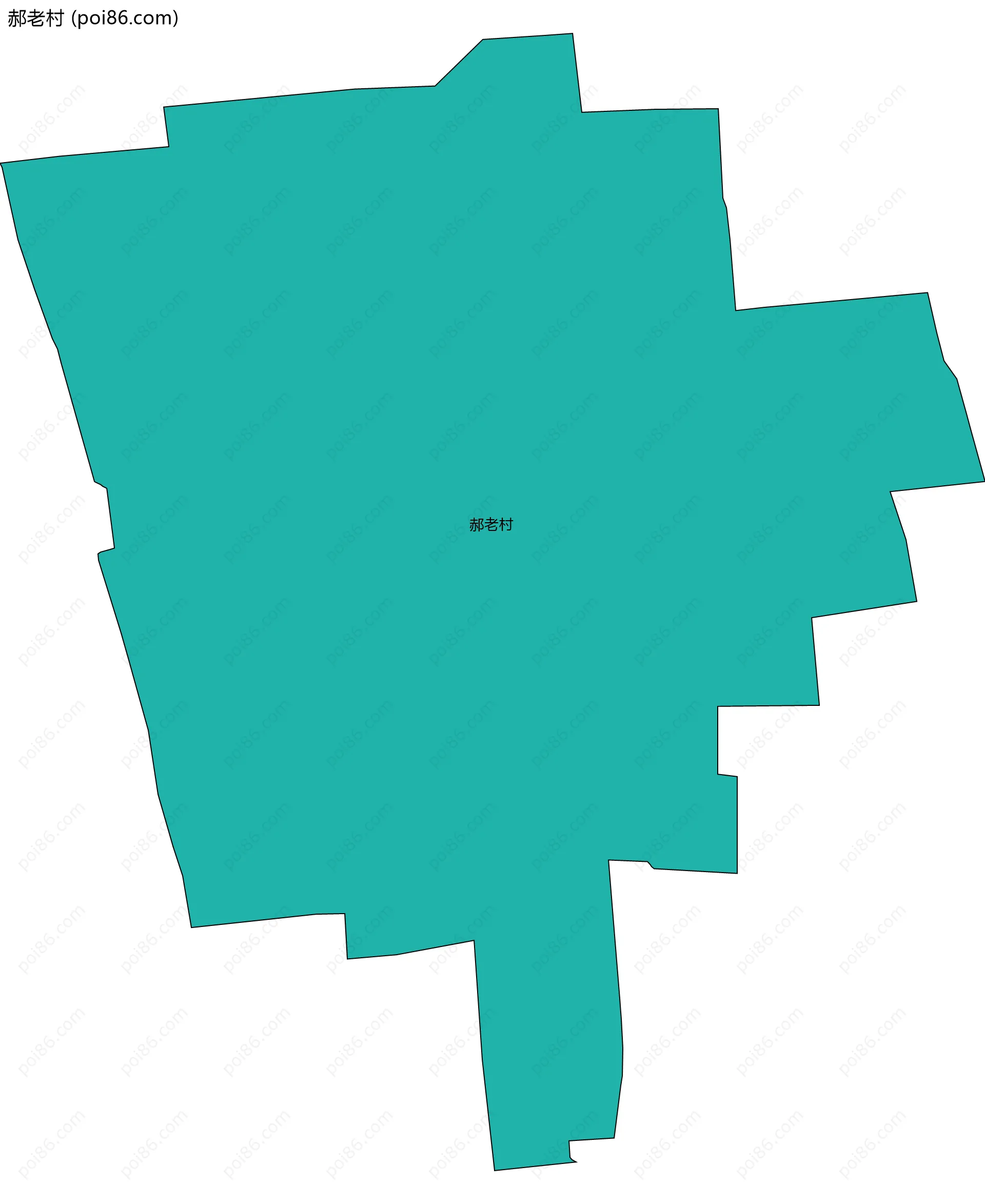 郝老村边界地图