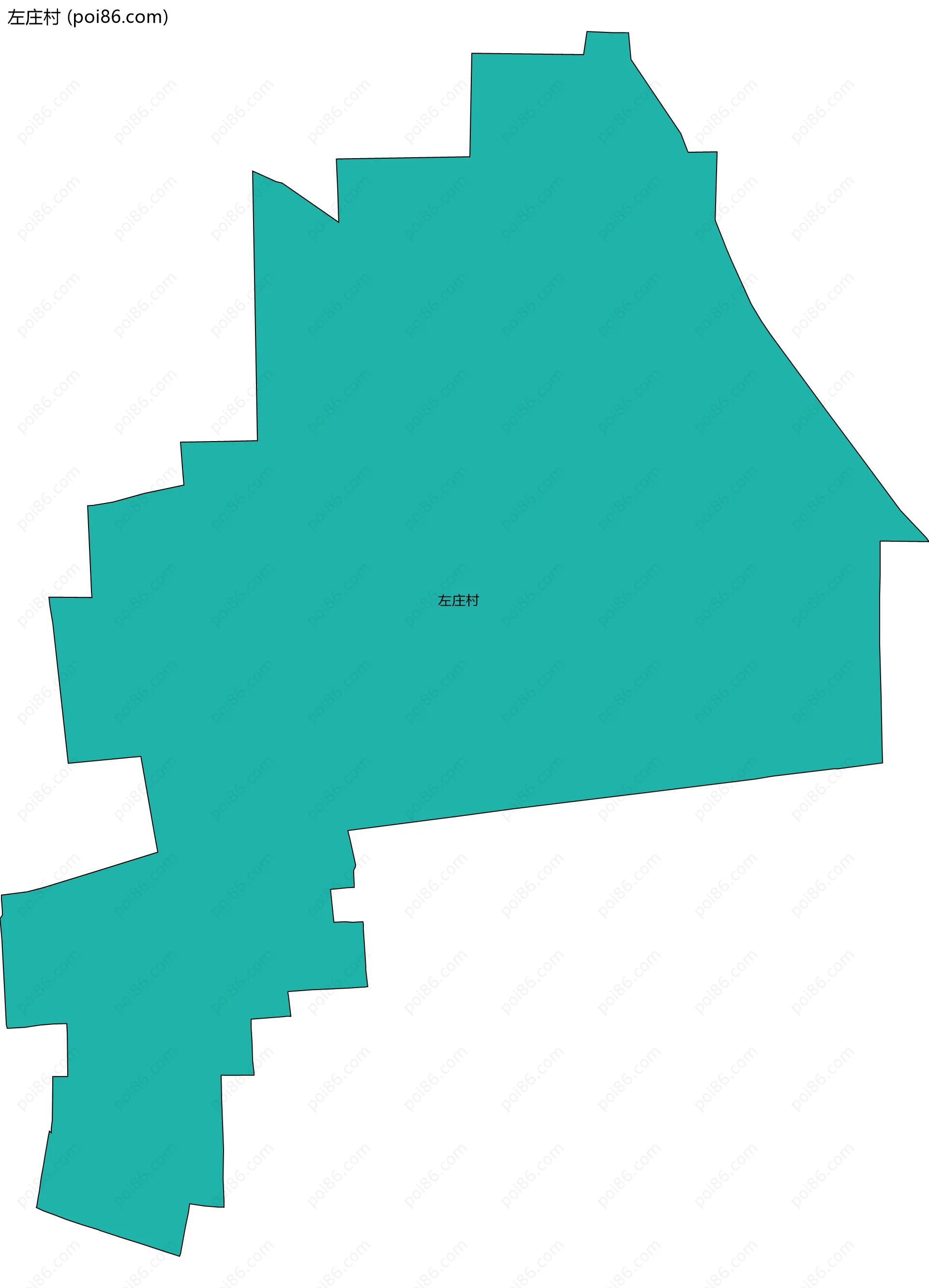 左庄村边界地图