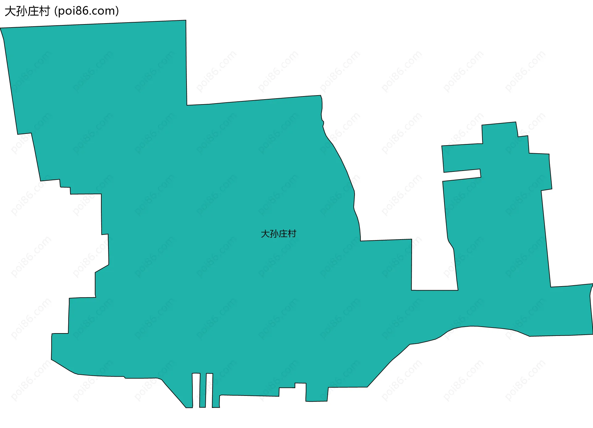 大孙庄村边界地图