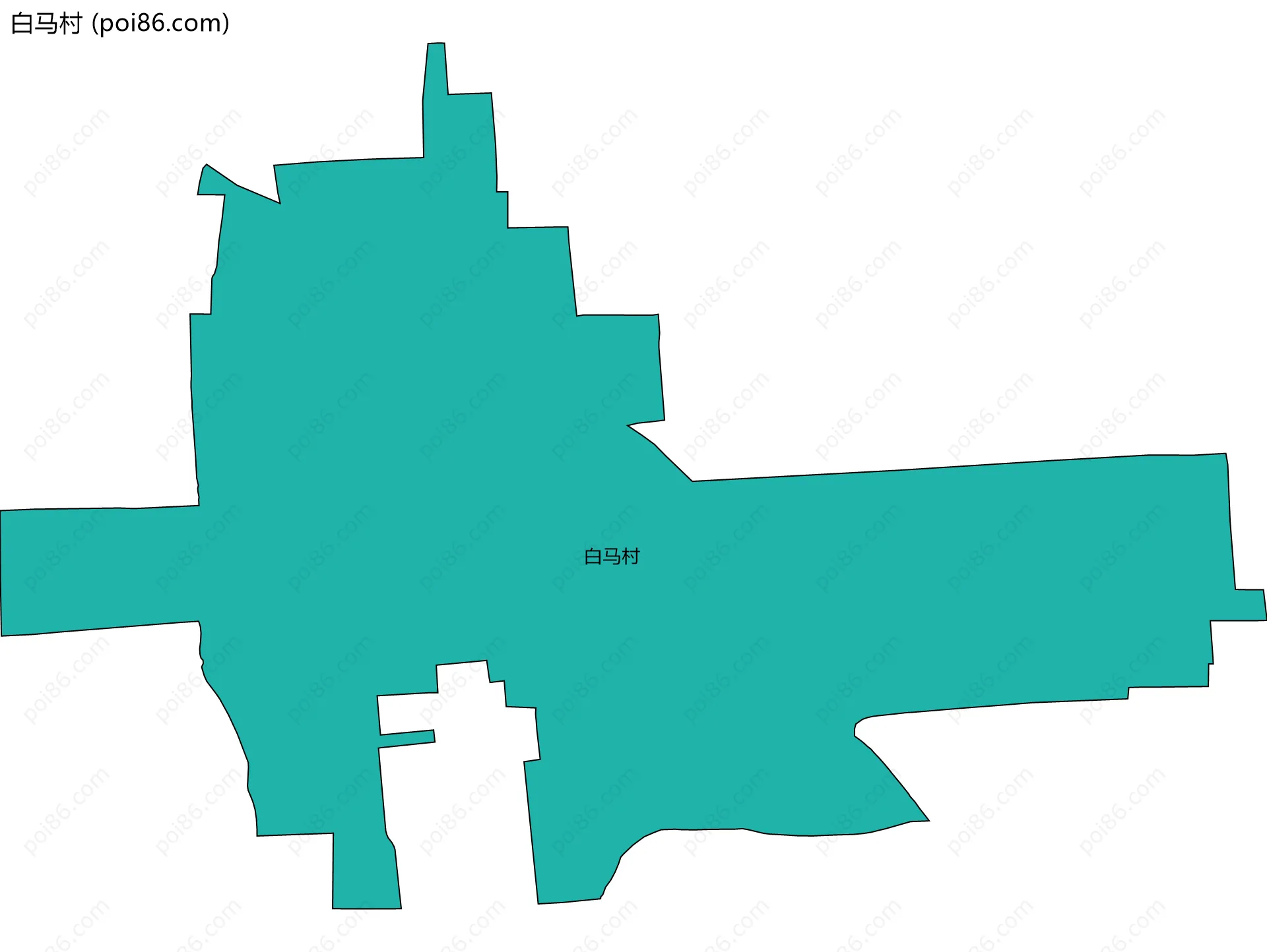 白马村边界地图