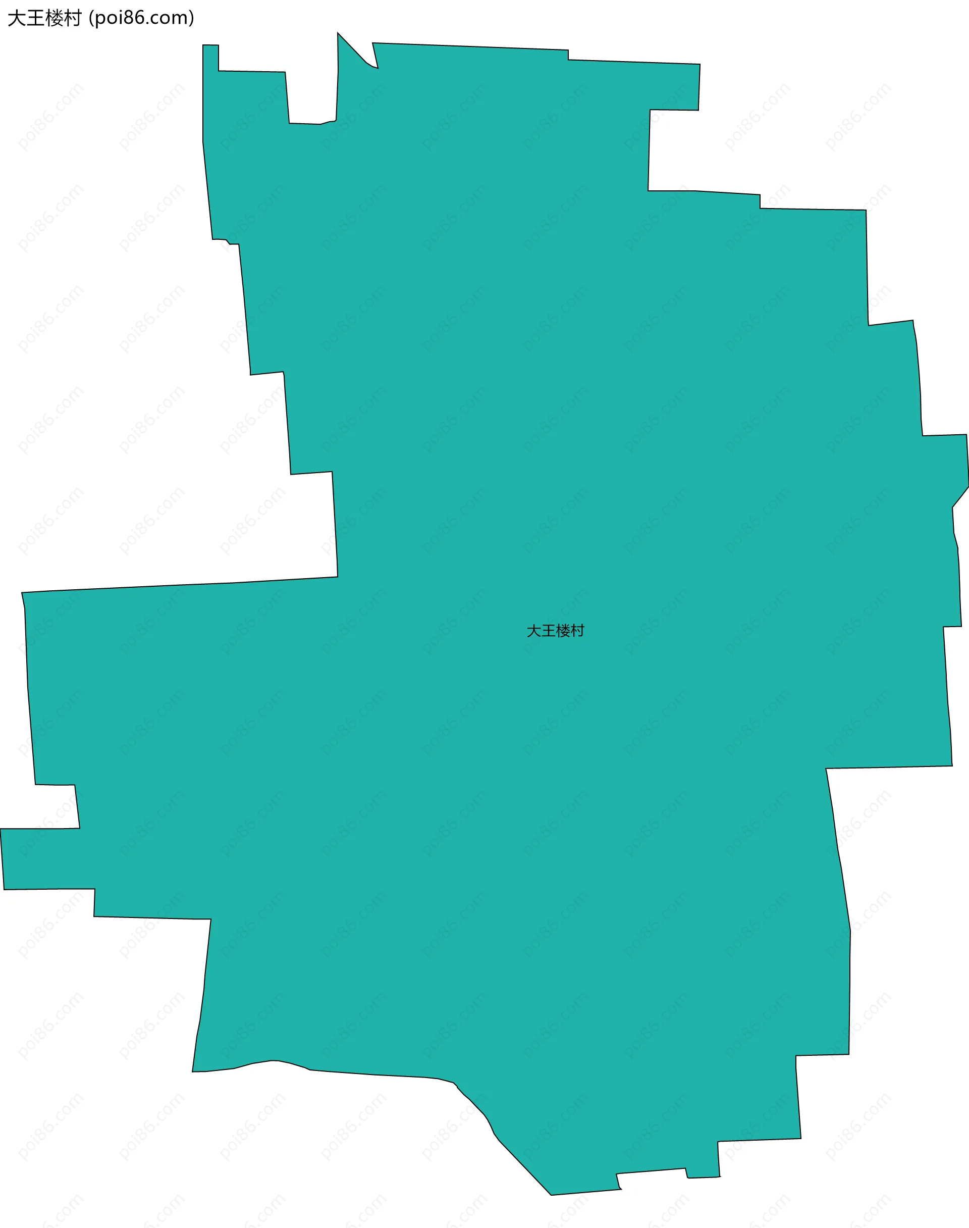 大王楼村边界地图