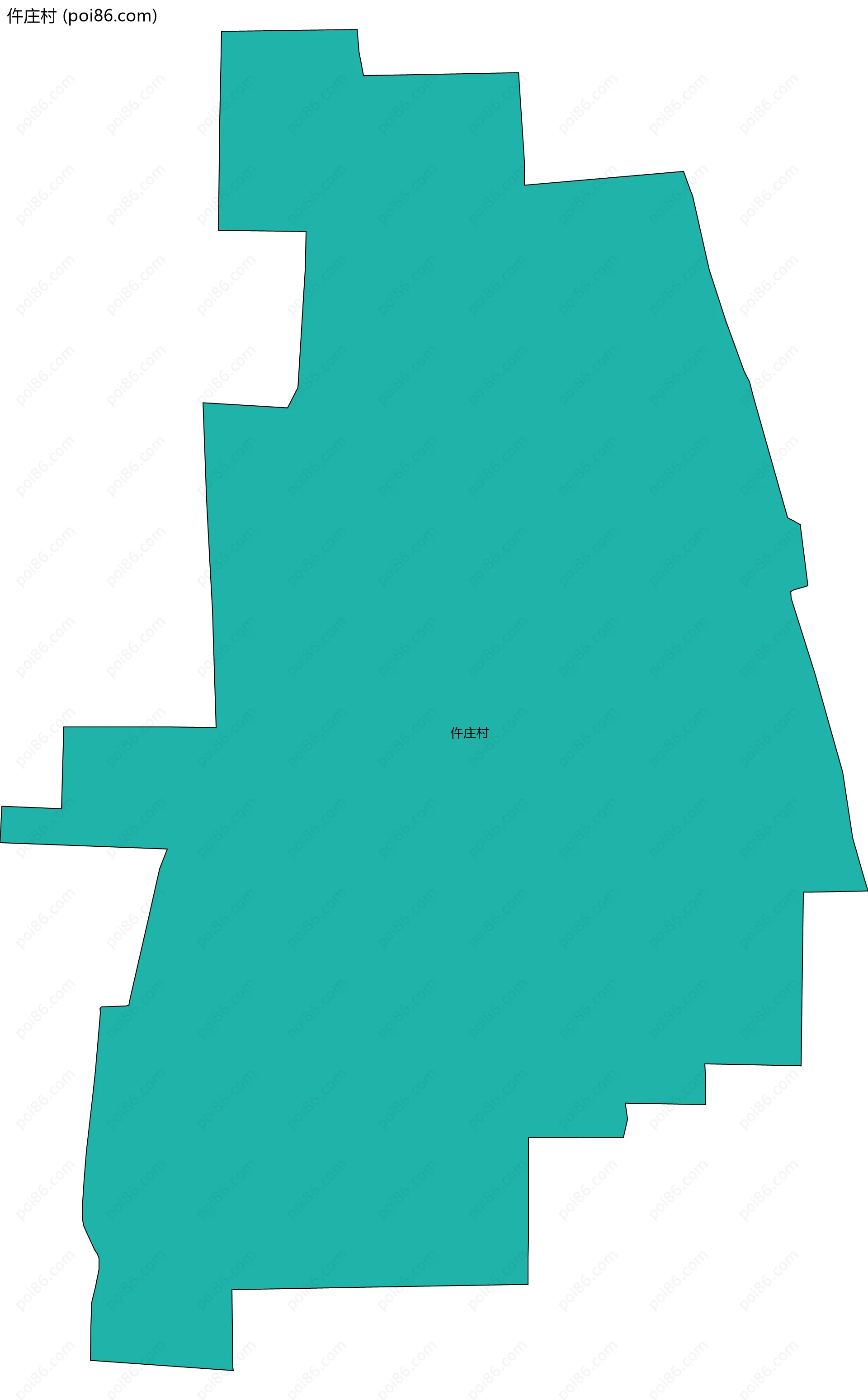 仵庄村边界地图