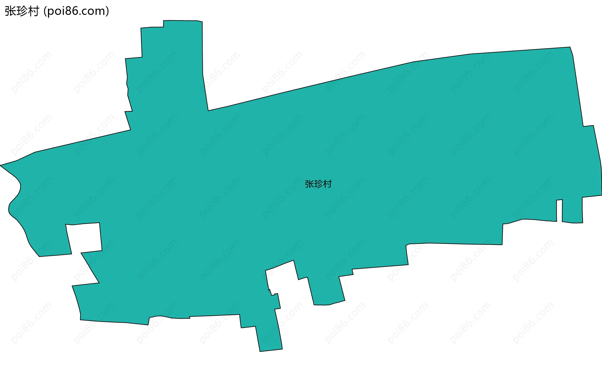 张珍村边界地图
