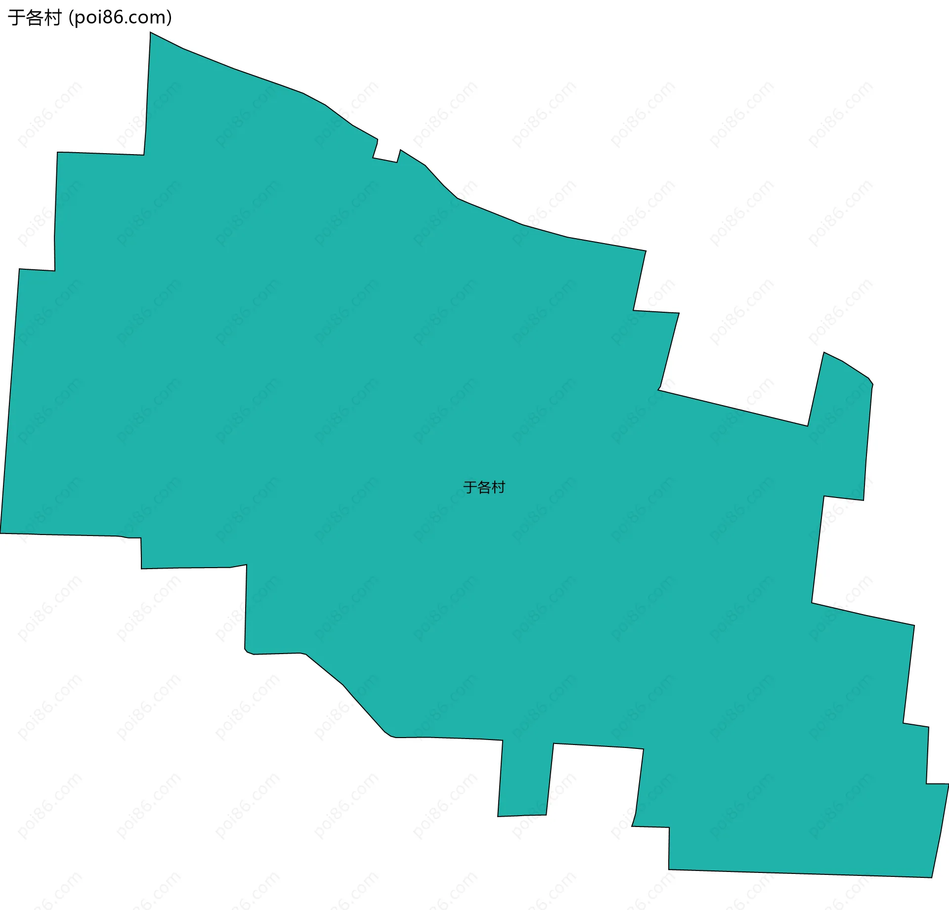 于各村边界地图