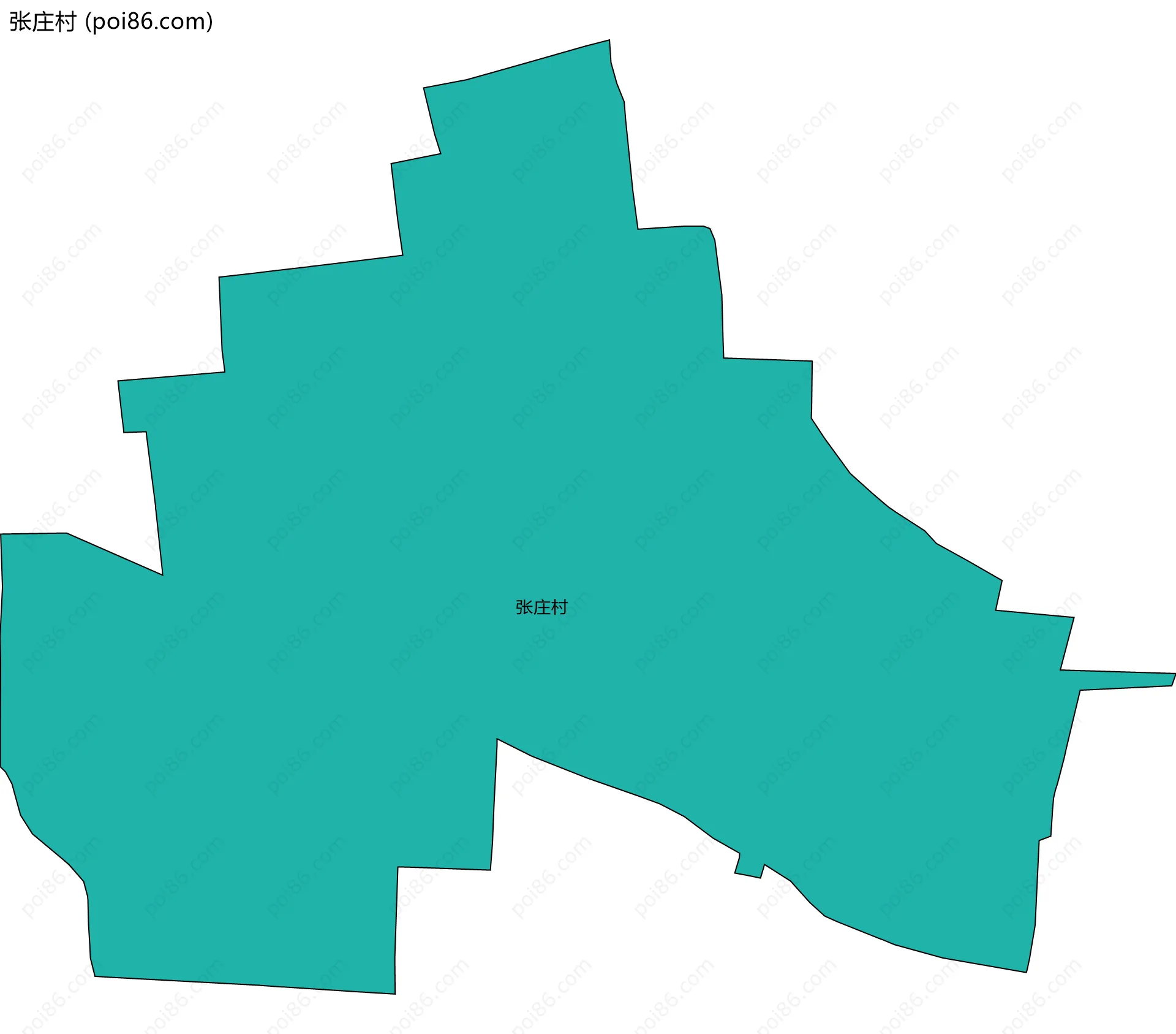 张庄村边界地图