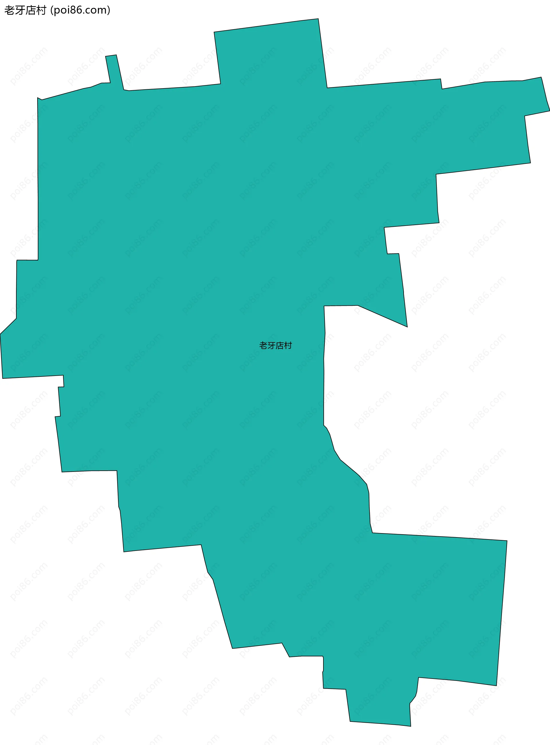 老牙店村边界地图