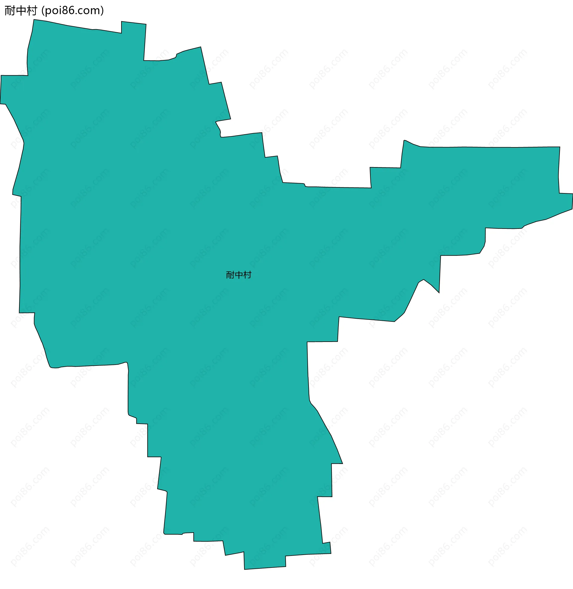 耐中村边界地图