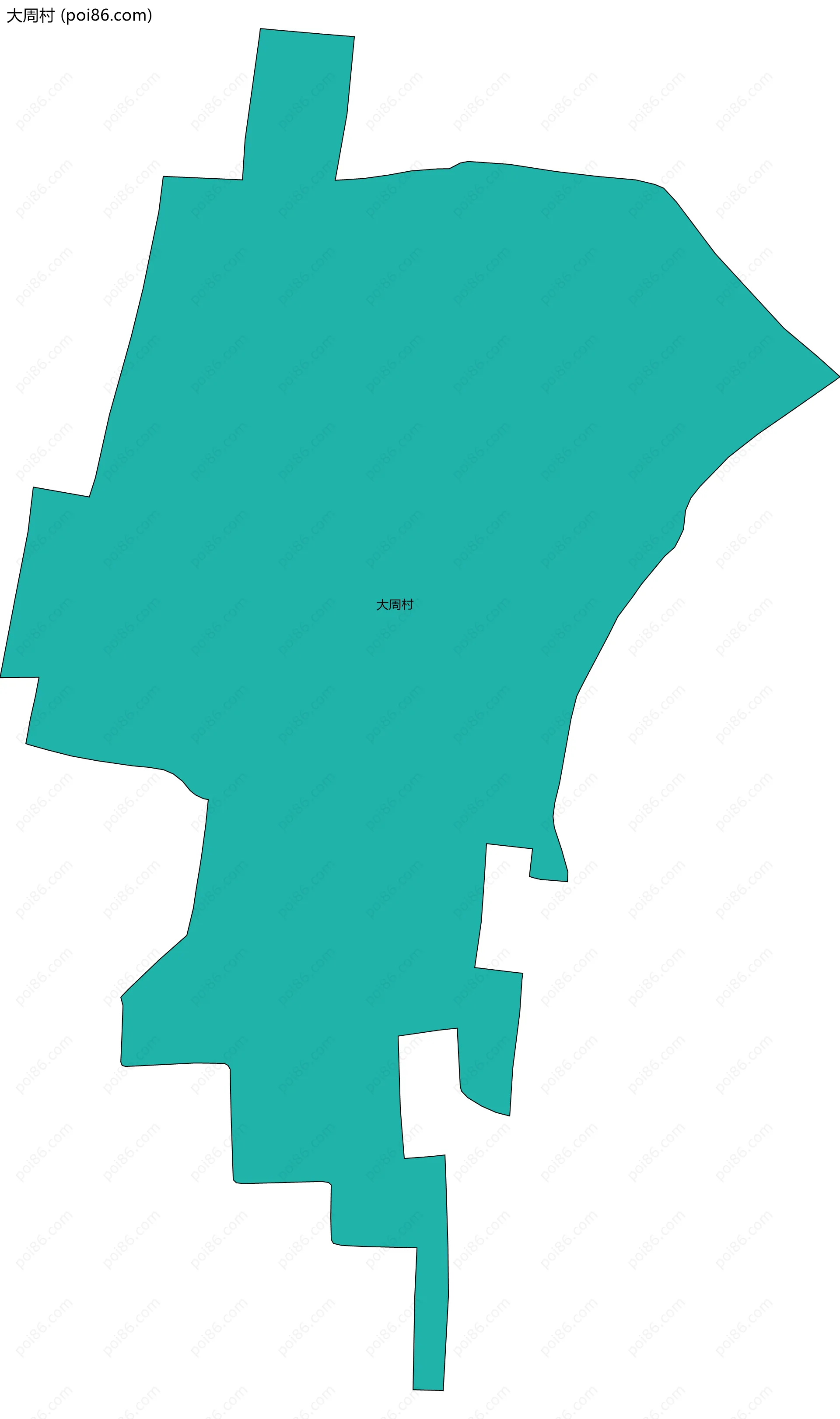 大周村边界地图