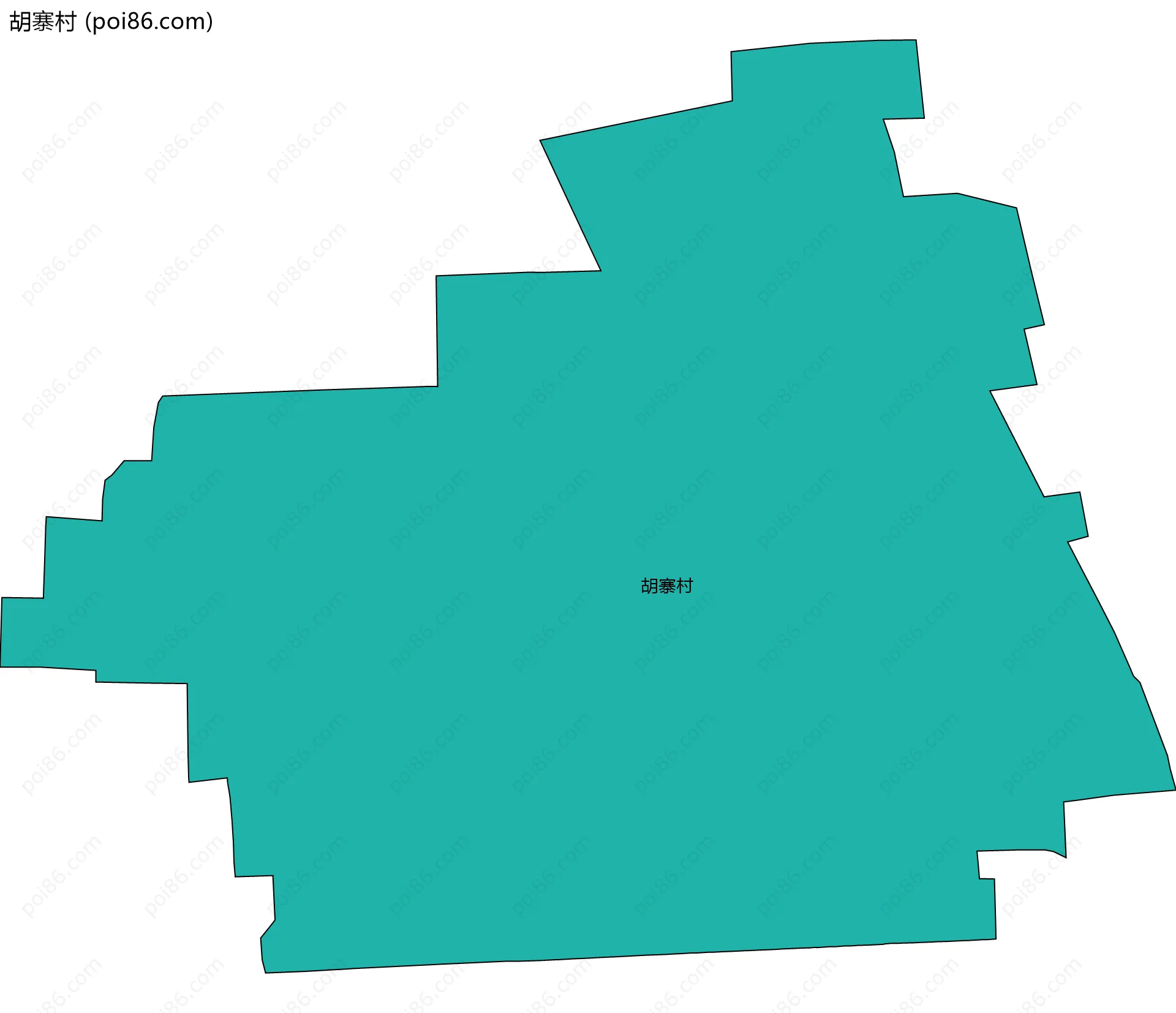 胡寨村边界地图