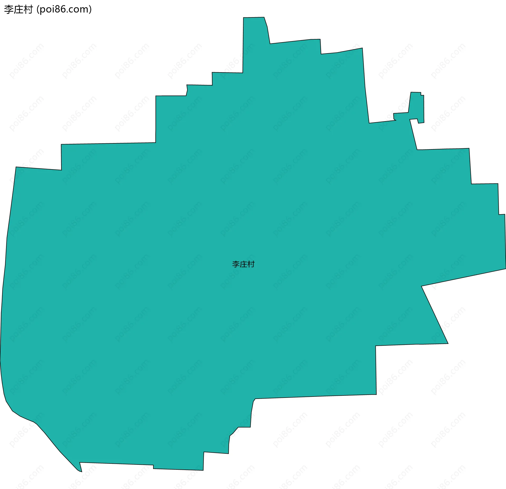 李庄村边界地图